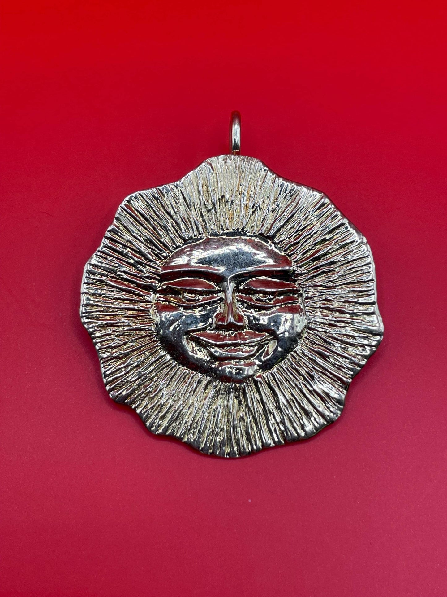 Absolutely Stunning 18k Cavelti Sun Pendant Brooch - B