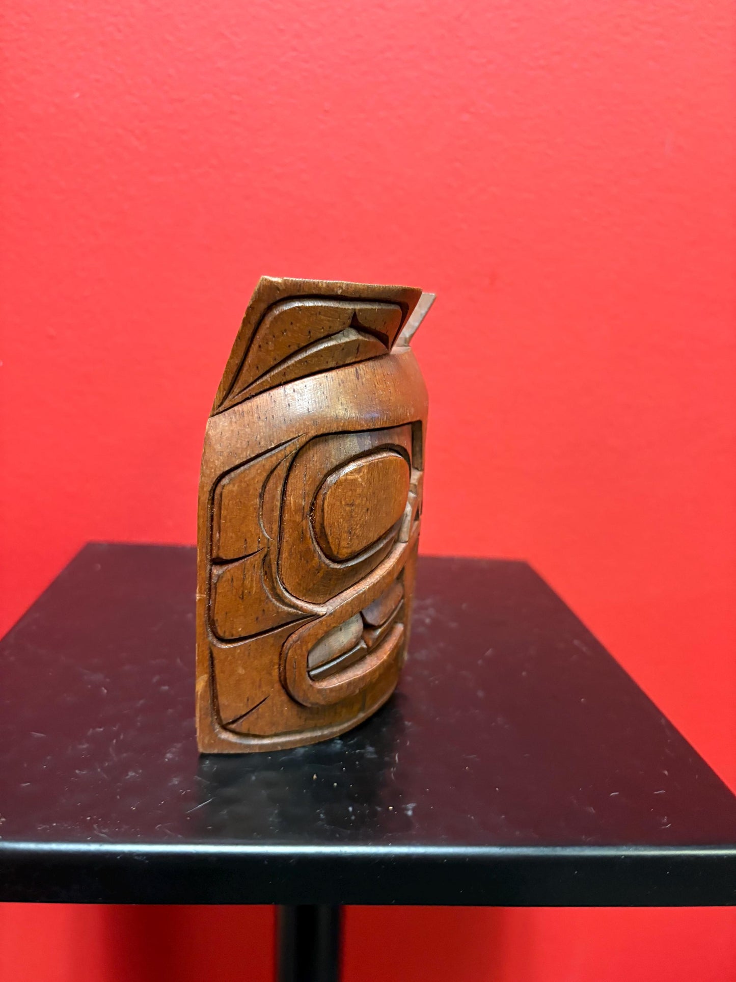 Small cedar beaver mask - indigenous first nations pacific north West Coast  great detail -RS
