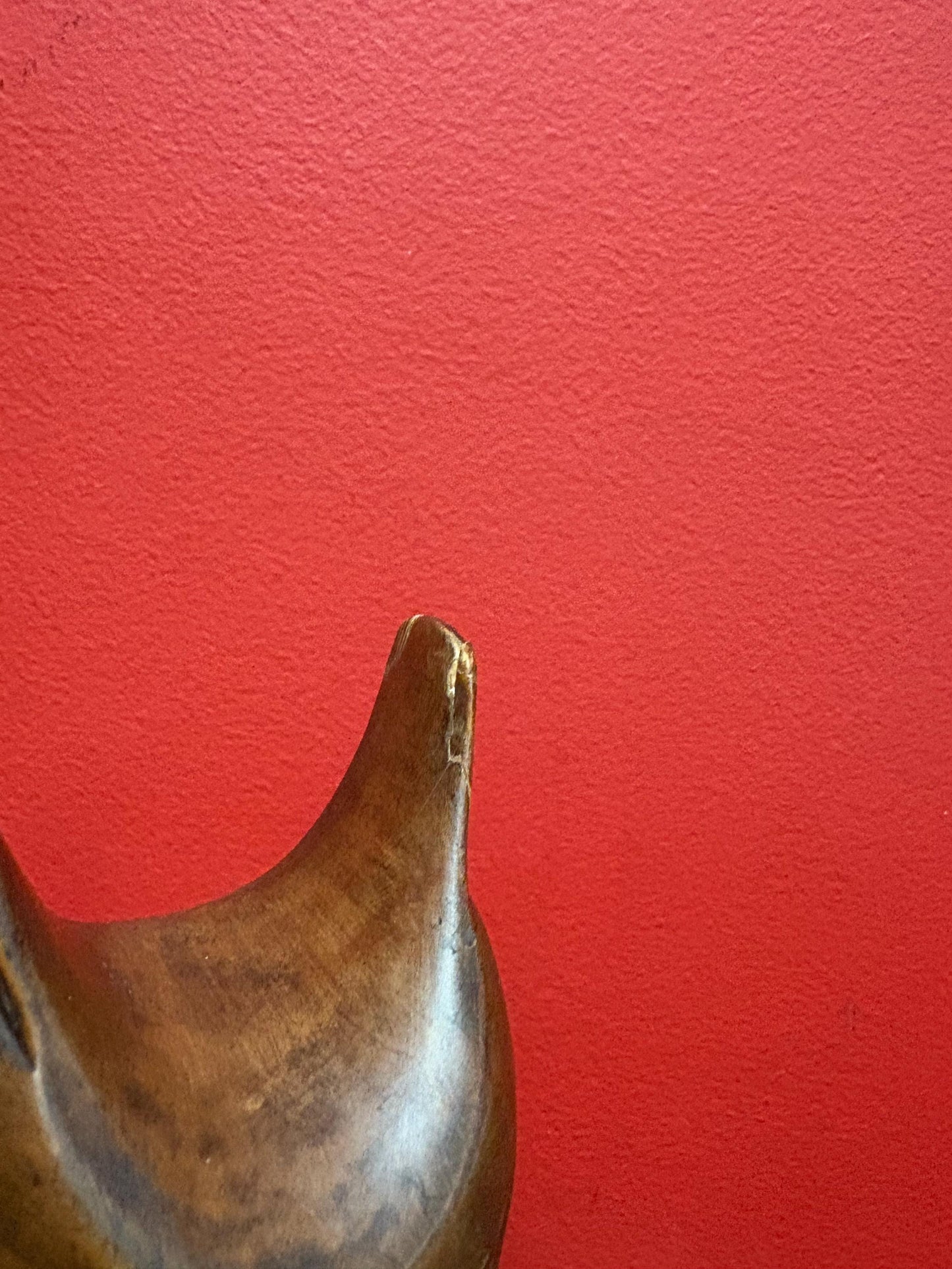 Beautiful indigenous first nation Pacific north West Coast 12 inch cedar eagle totem  by Doug Harper   with as is ear  wow -