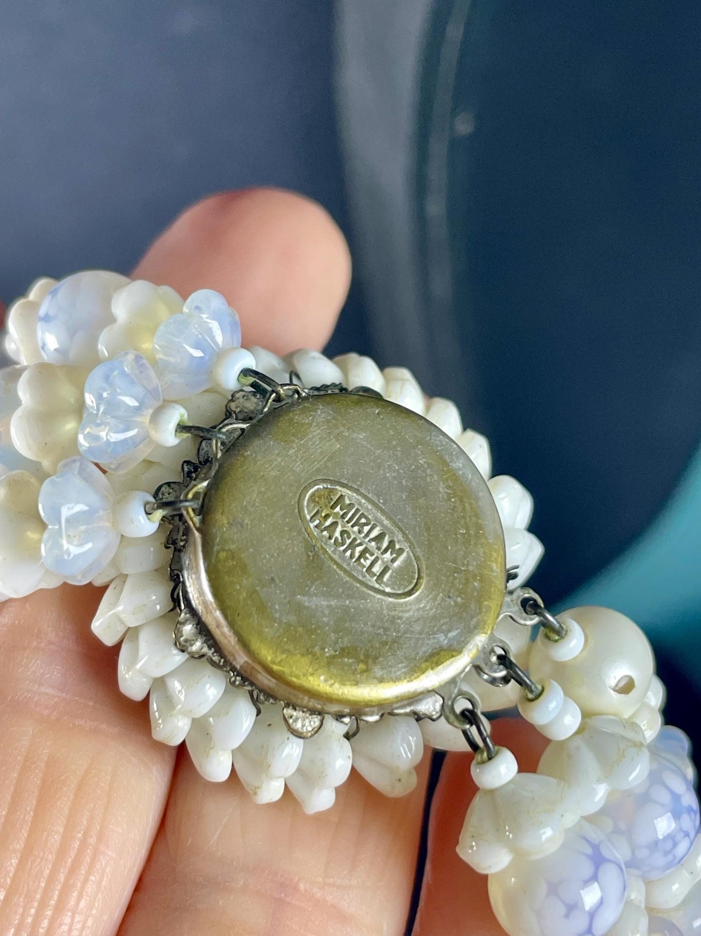 20 inch Glass Bead and Faux Pearl Necklace