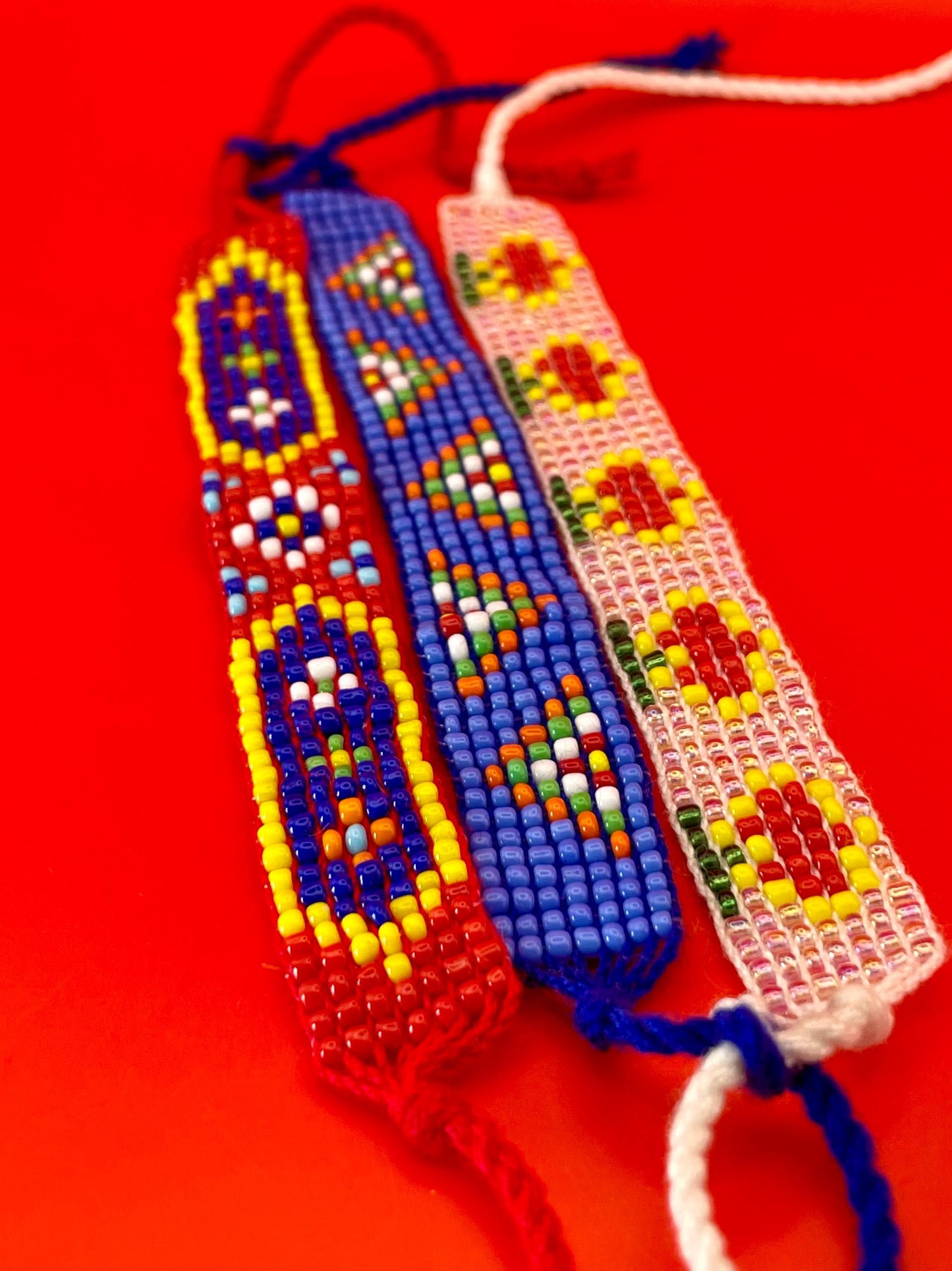 Set of 3 Connected Beaded Bracelets