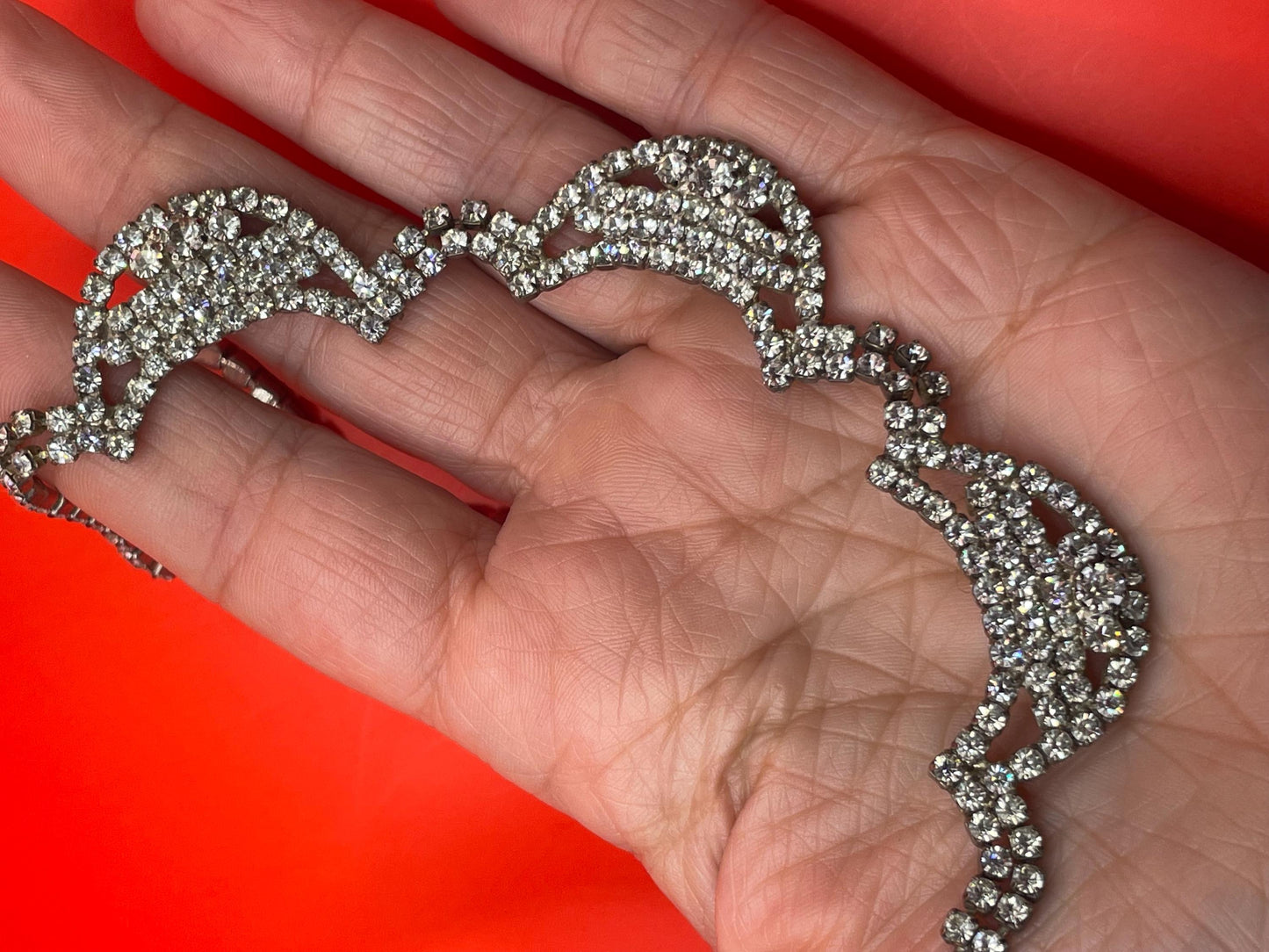 Stunning Rhinestone Chandelier Necklace