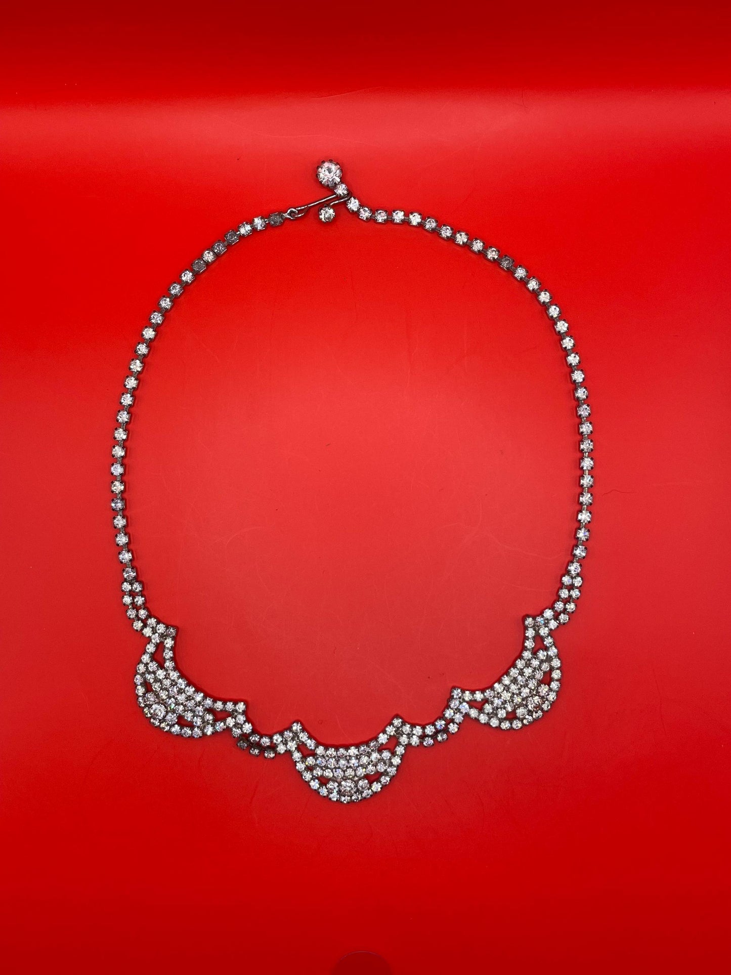 Stunning Rhinestone Chandelier Necklace