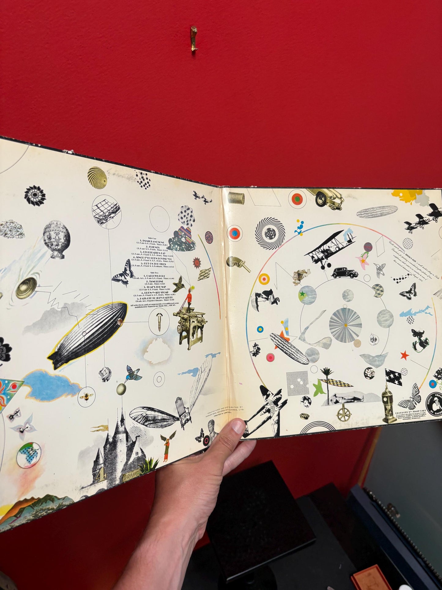 Rare amazing authentic led zeppelin III  red press  pretty good condition  see photos great value