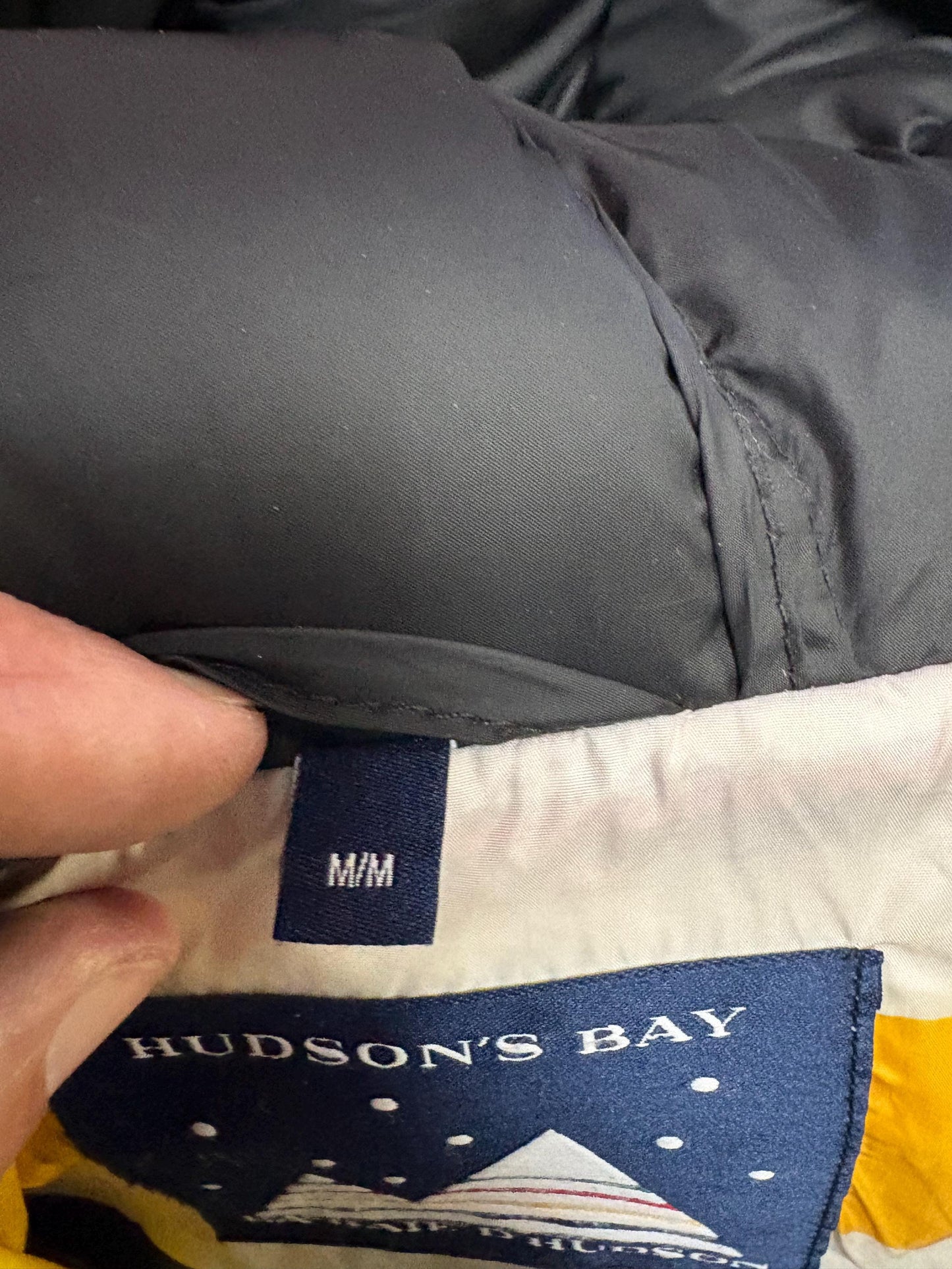 Beautiful HBC Hudson Bay Company lightweight down style jacket  33 inches long - hood 10 inches and arms 24 inches approx - size M womens