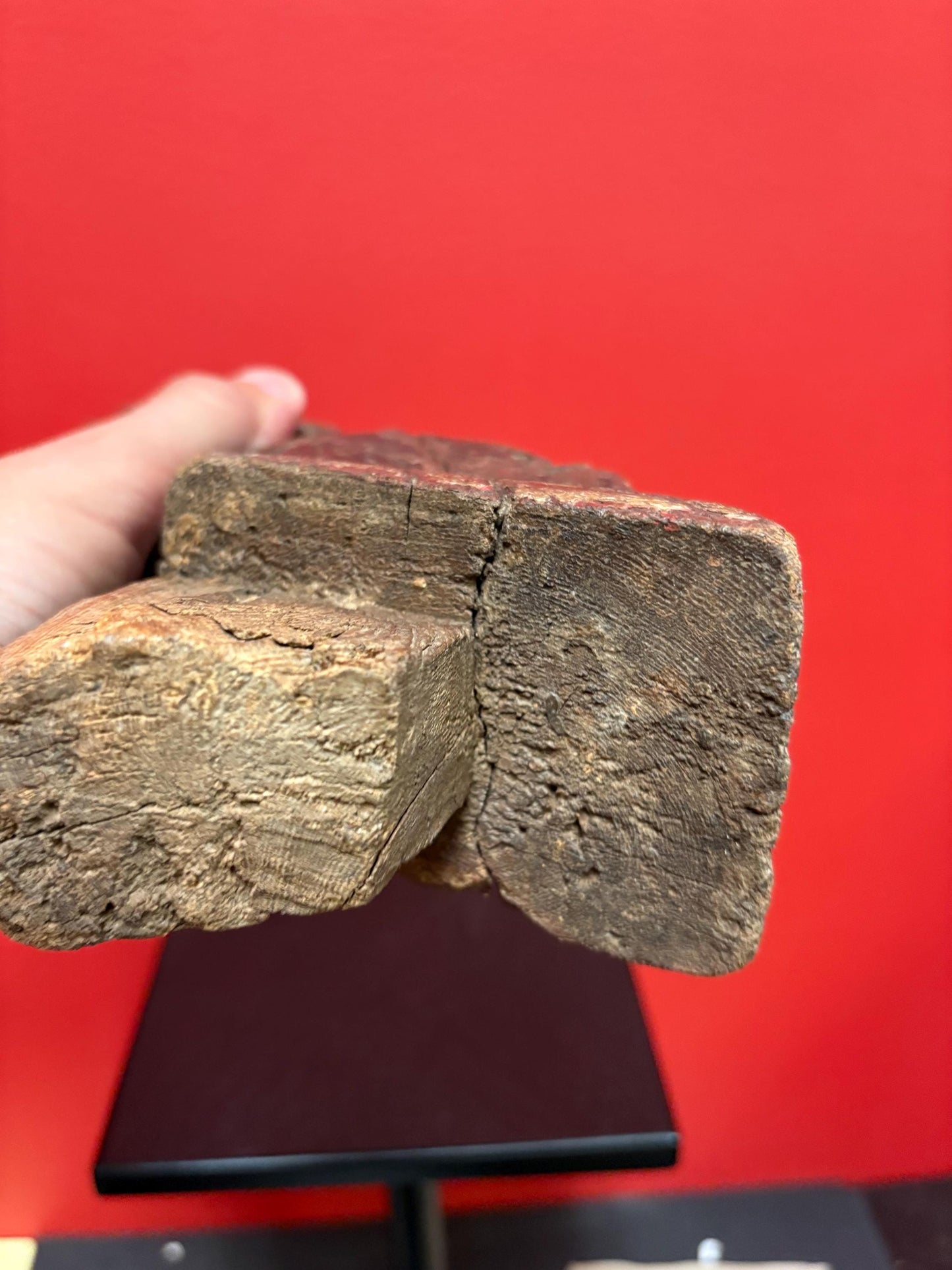 Amazing 11 inch tall pre-19 century horse head finale statue  great patina  wow