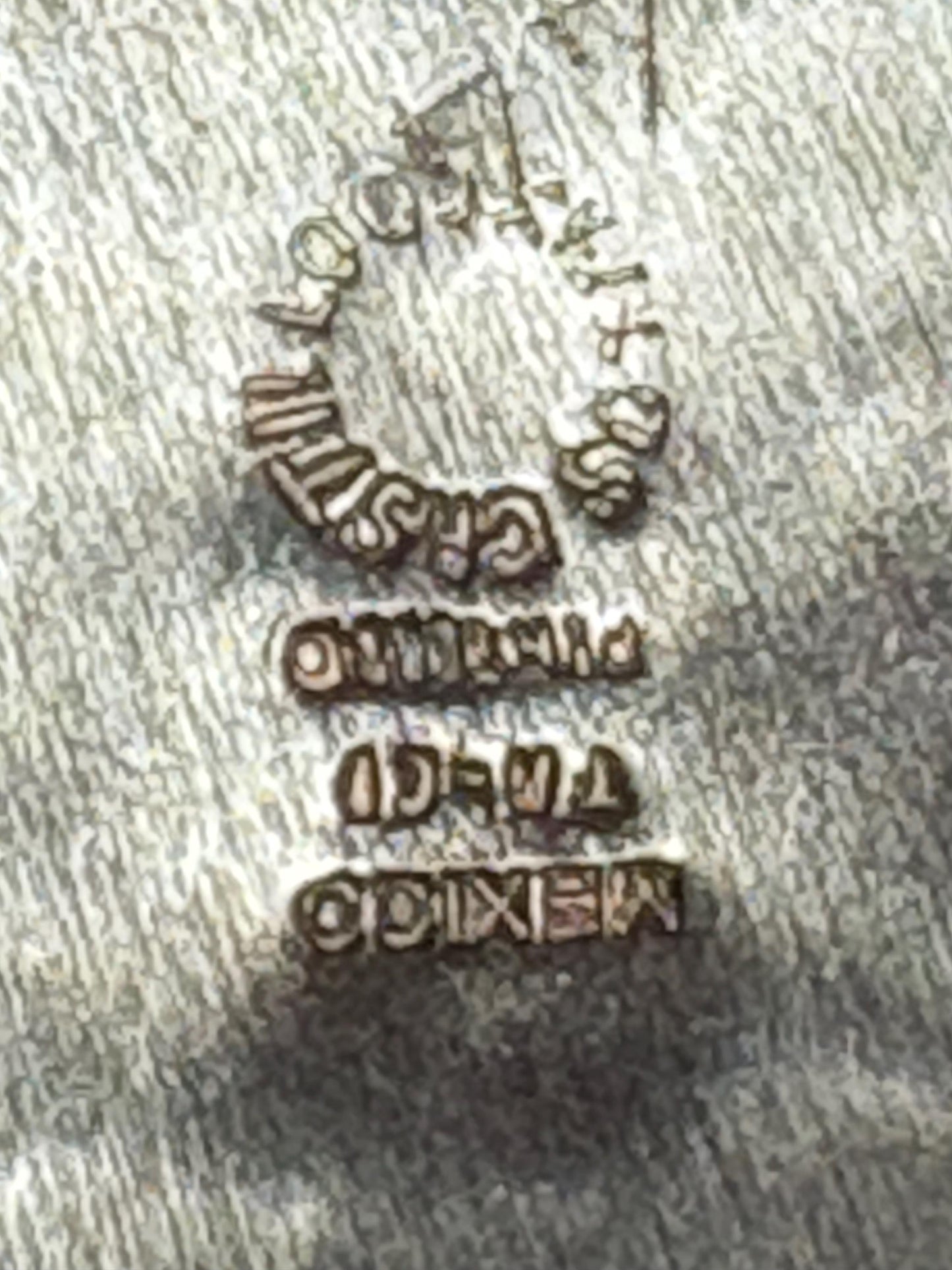 Museum quality los Costillo taxaco Mexico silver and malachite style finish  approx 7 inches tall  wow  1.2 KG