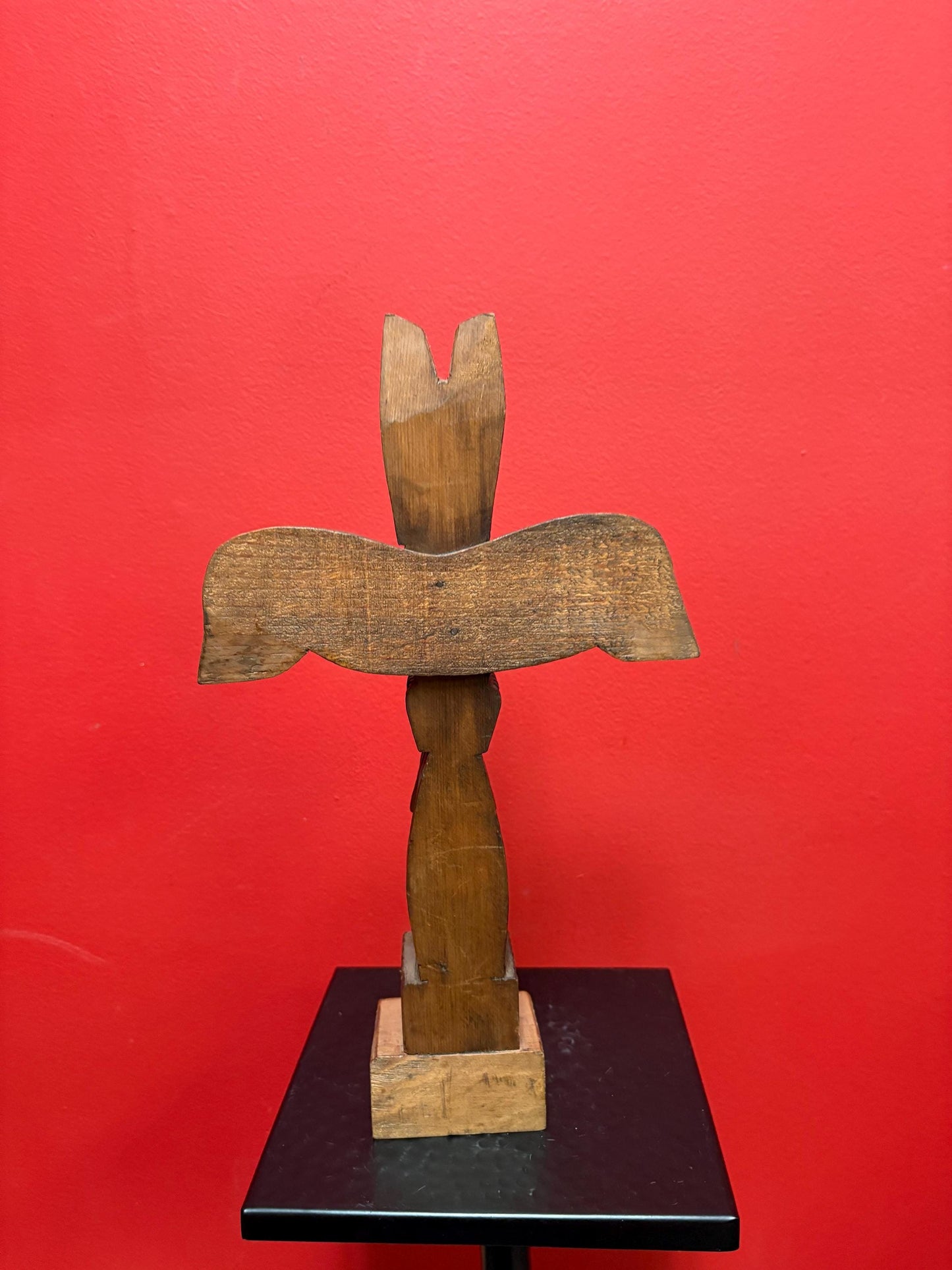 Beautiful indigenous first nation Pacific Northwest Coast signed totem with wings  13 x 7 wide nice  detail and great detail