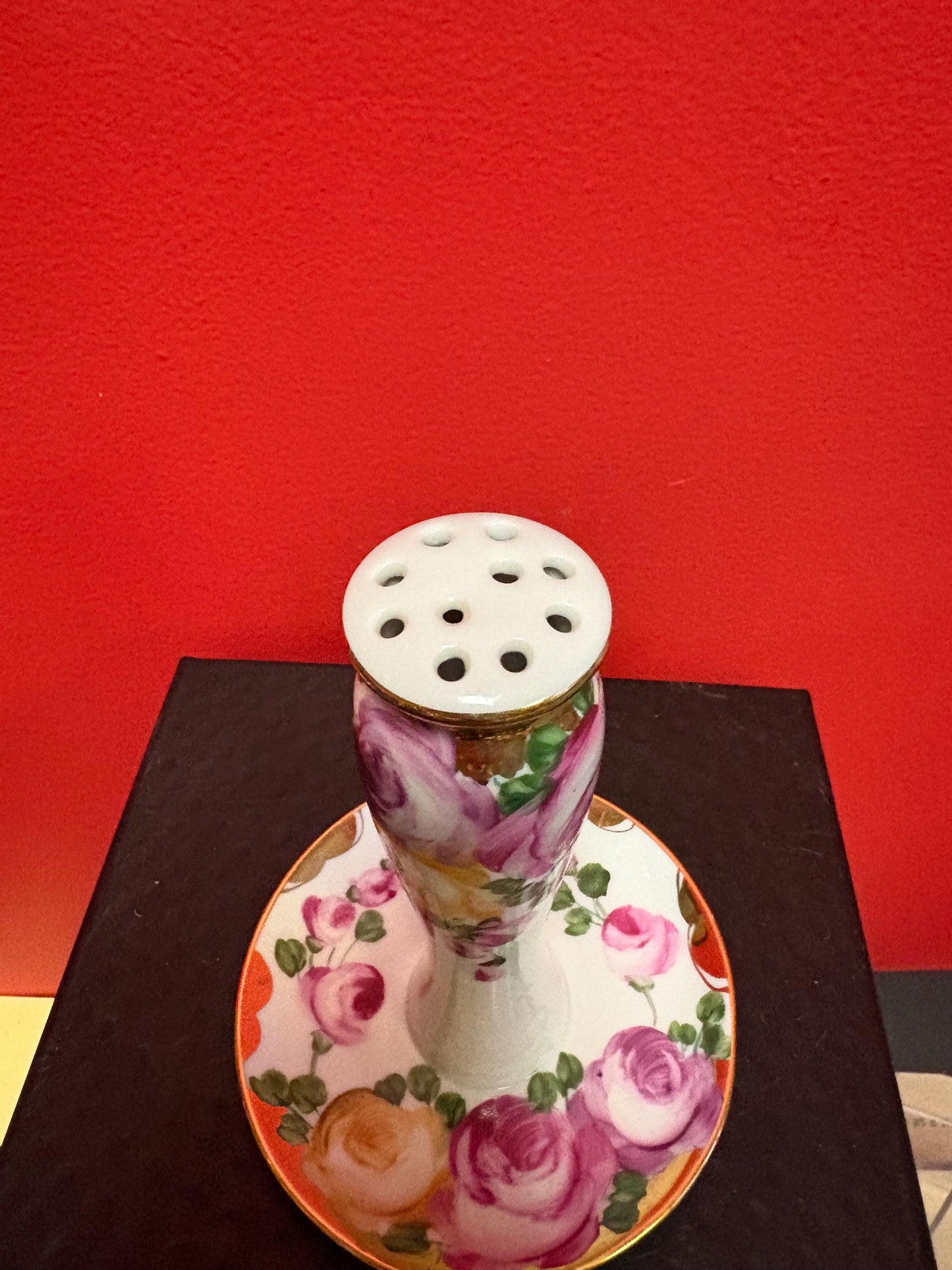 Beautiful Limoge hat pin holder 6 inches tall in perfect condition