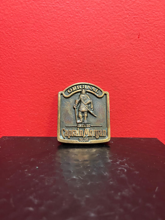 Lovely old captain Morgan belt buckle 3 x 2 inches
