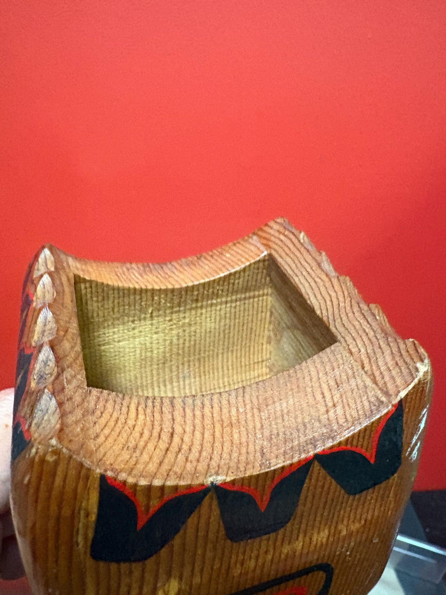 Indigenous first nation Pacific West Coast vintage chalice  8 inches tall and super Unusual  unsigned