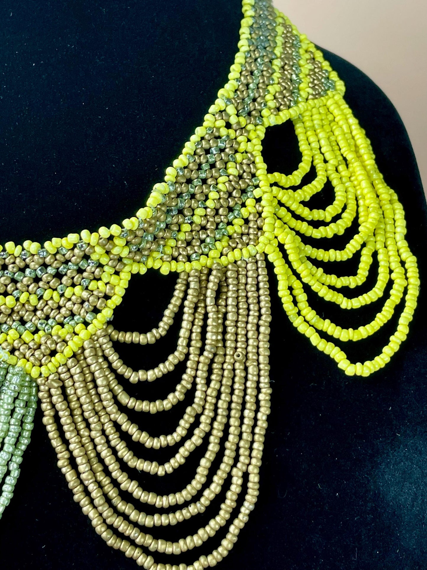 Very Unique Beaded Chandelier Necklace