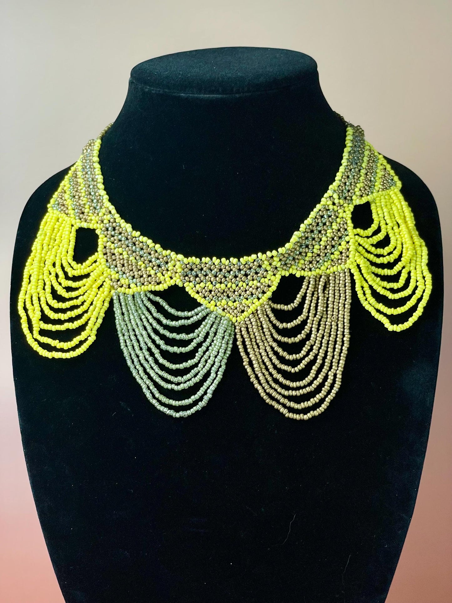 Very Unique Beaded Chandelier Necklace
