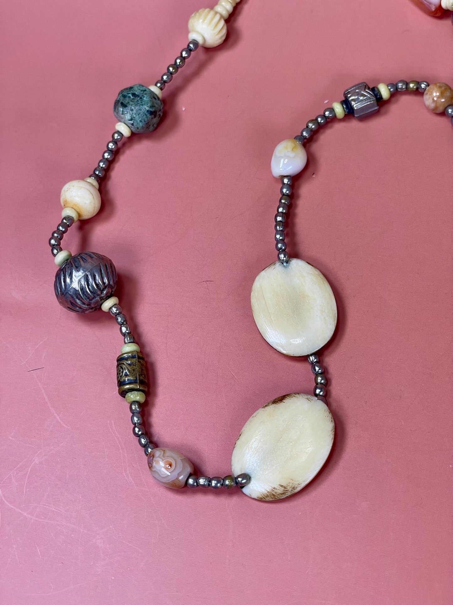 Approx 32 inch beaded necklace  great gift