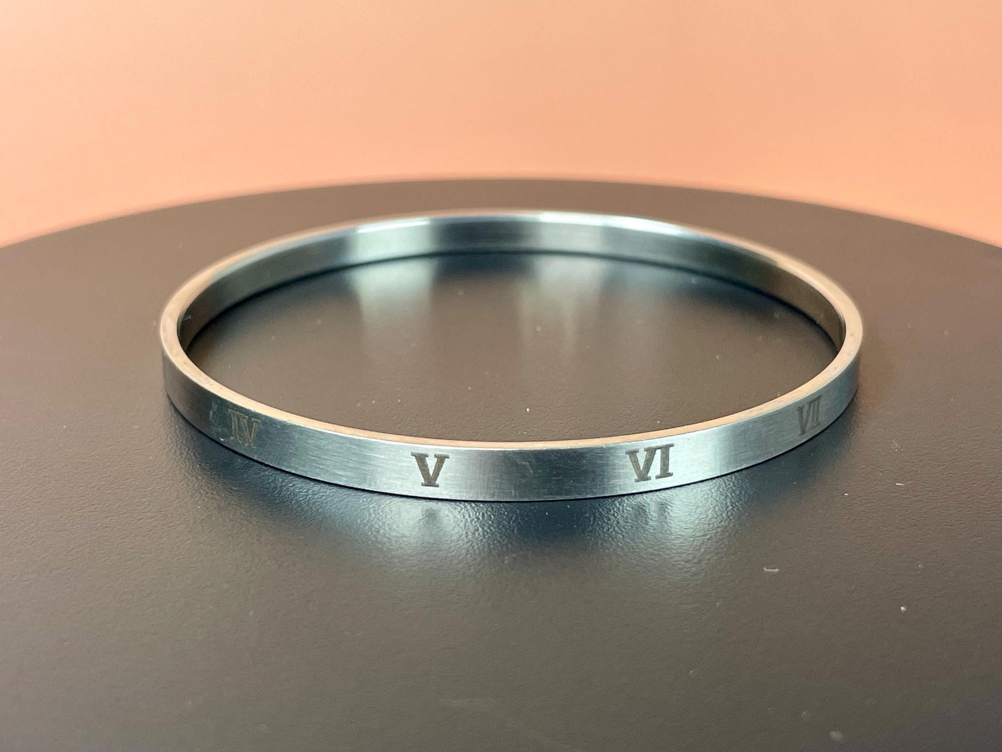 2.5 inch super cool metal bracelet with Roman Numerals
