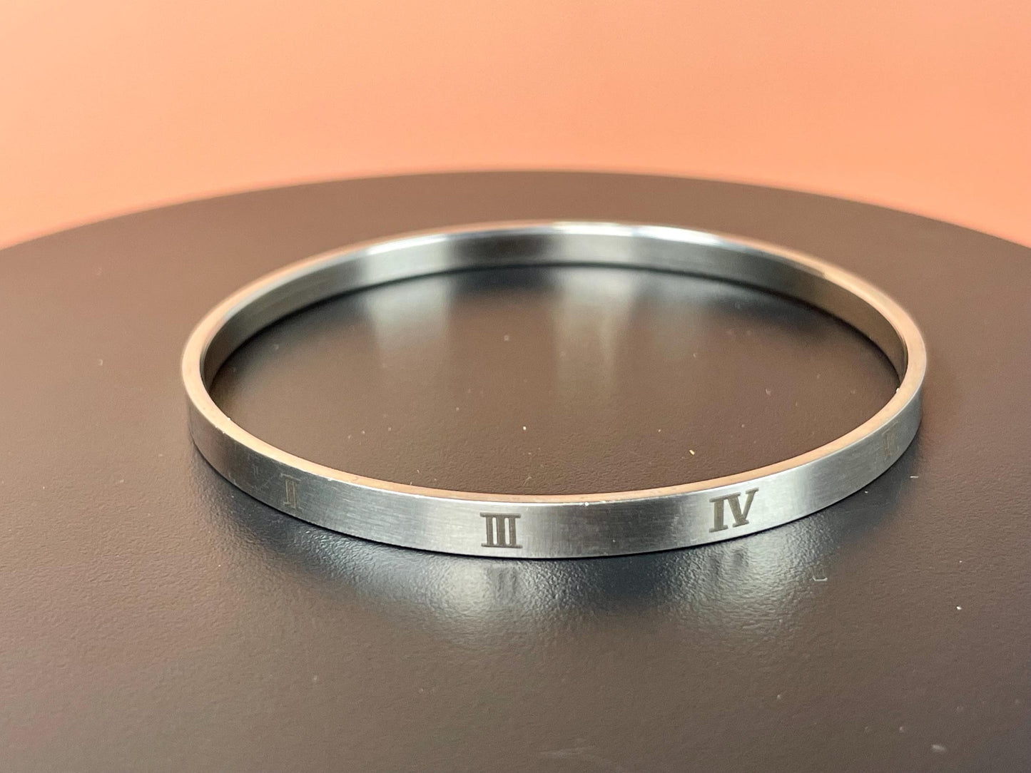2.5 inch super cool metal bracelet with Roman Numerals