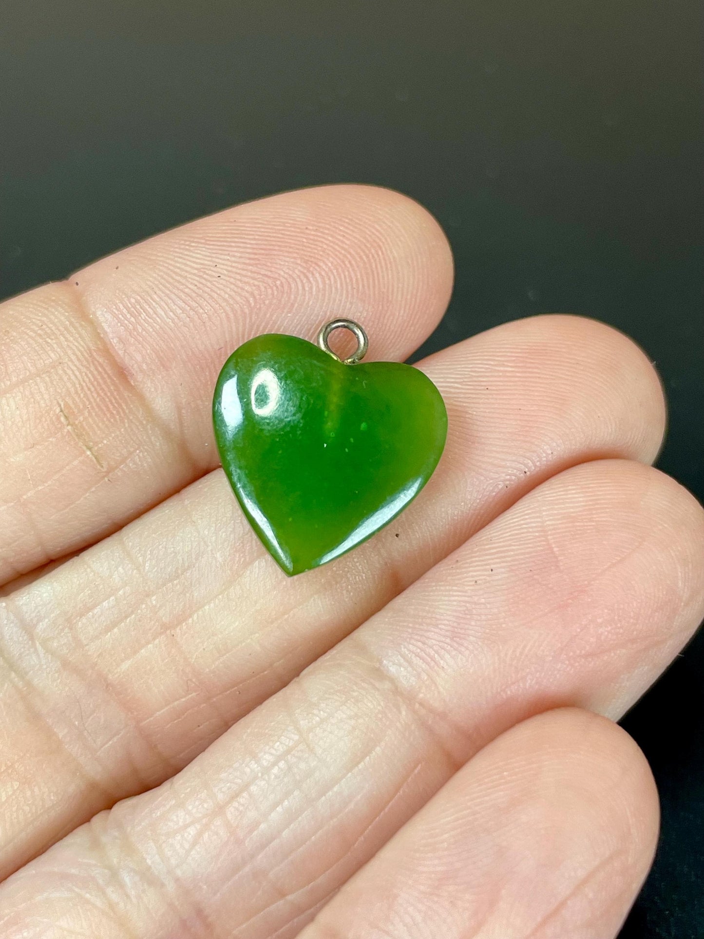 Lovely old Chinese untested, gold and jade pendant   beautiful and good value  .75 inches long