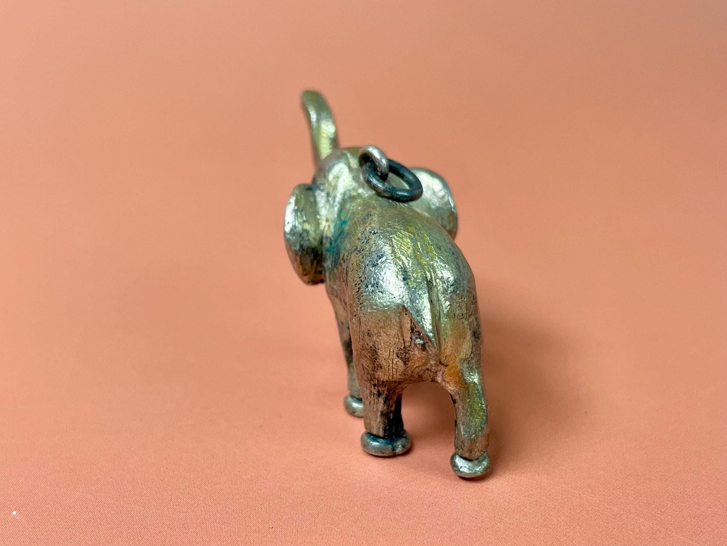 Adorable 1.5 x 1 inch Metal Elephant pendant  perfect for a gift