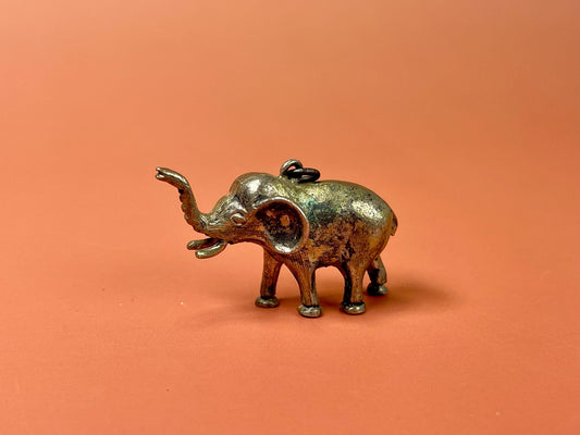 Adorable 1.5 x 1 inch Metal Elephant pendant  perfect for a gift