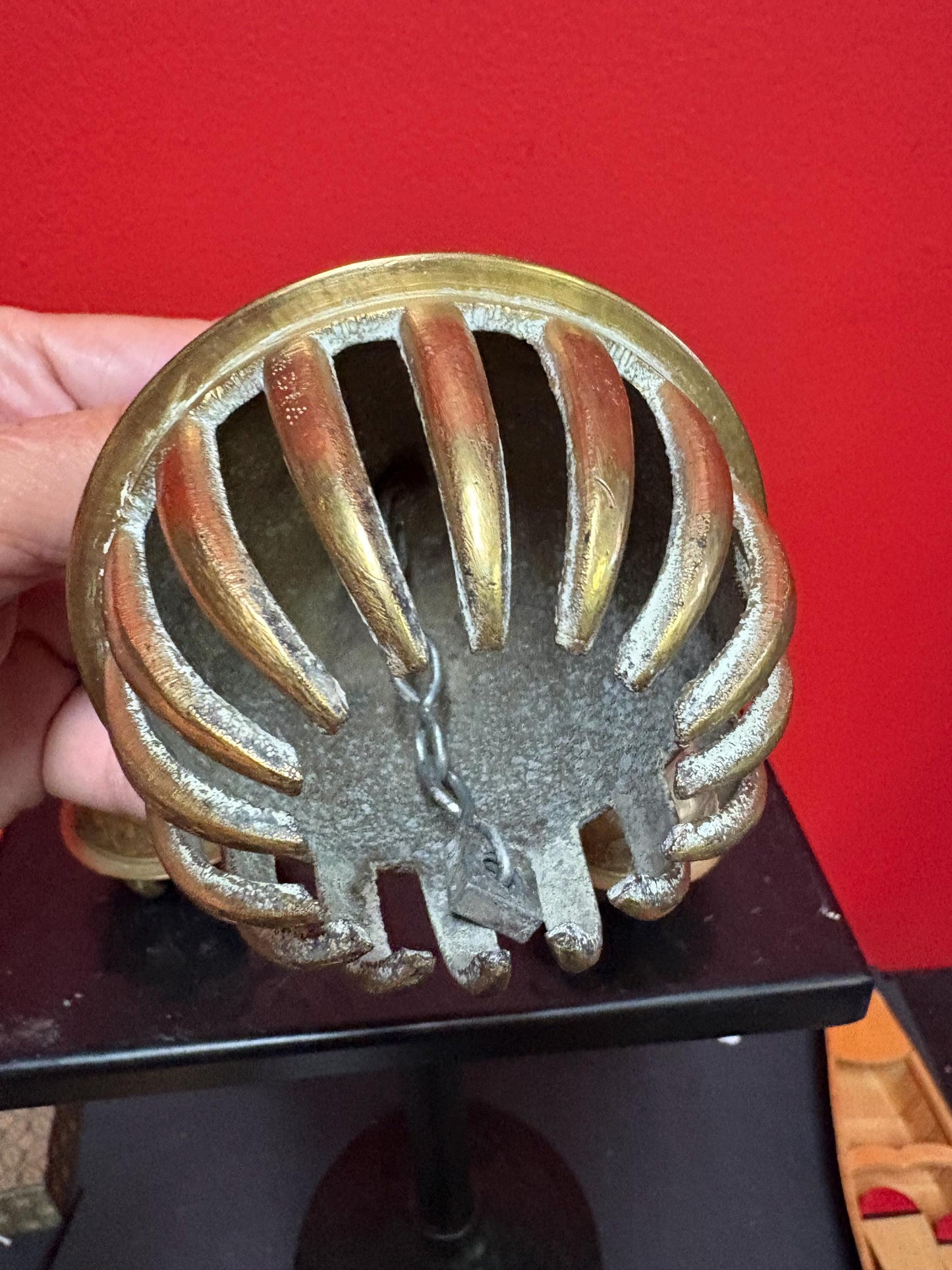 Three cool brass Indian vintage bells  2 and 4 inches high