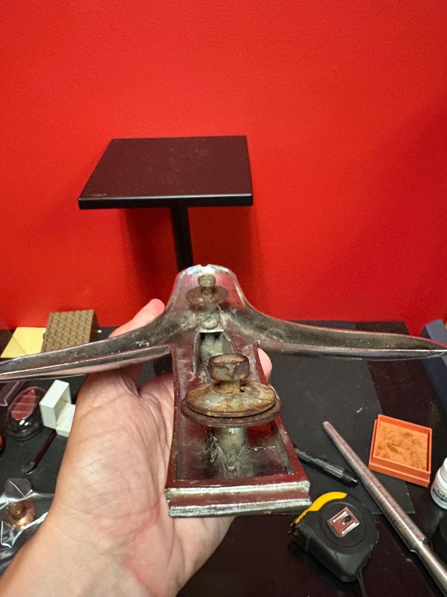 Fabulous vintage authentic Plymouth chrome airplane car mascot - great condition and 10 x 8 wide - good value