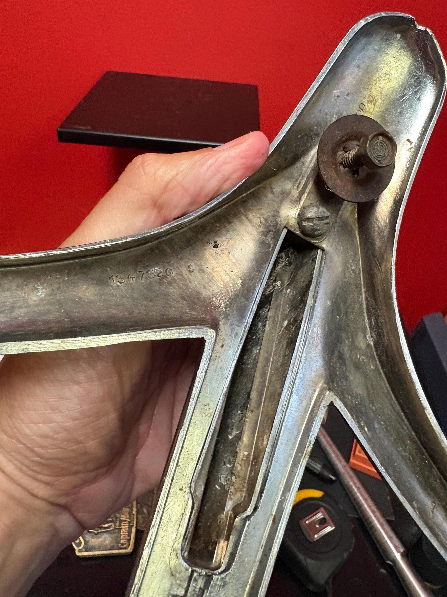 Fabulous vintage authentic Plymouth chrome airplane car mascot - great condition and 10 x 8 wide - good value