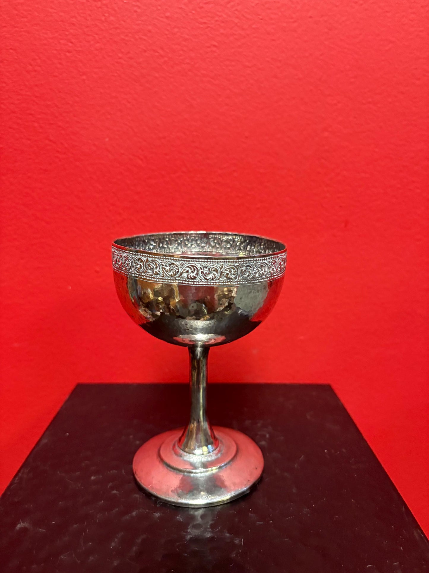 Beautiful antique North African .800 silver 5 inch  chalice   simple and elegant  breaks into 3 pieces