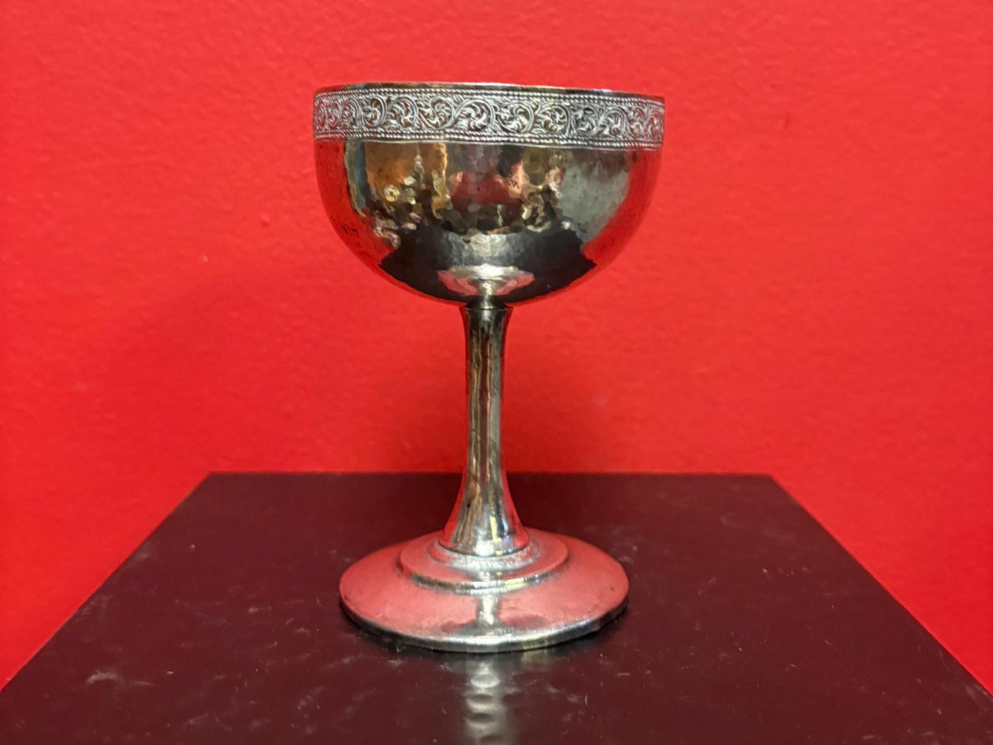 Beautiful antique North African .800 silver 5 inch  chalice   simple and elegant  breaks into 3 pieces