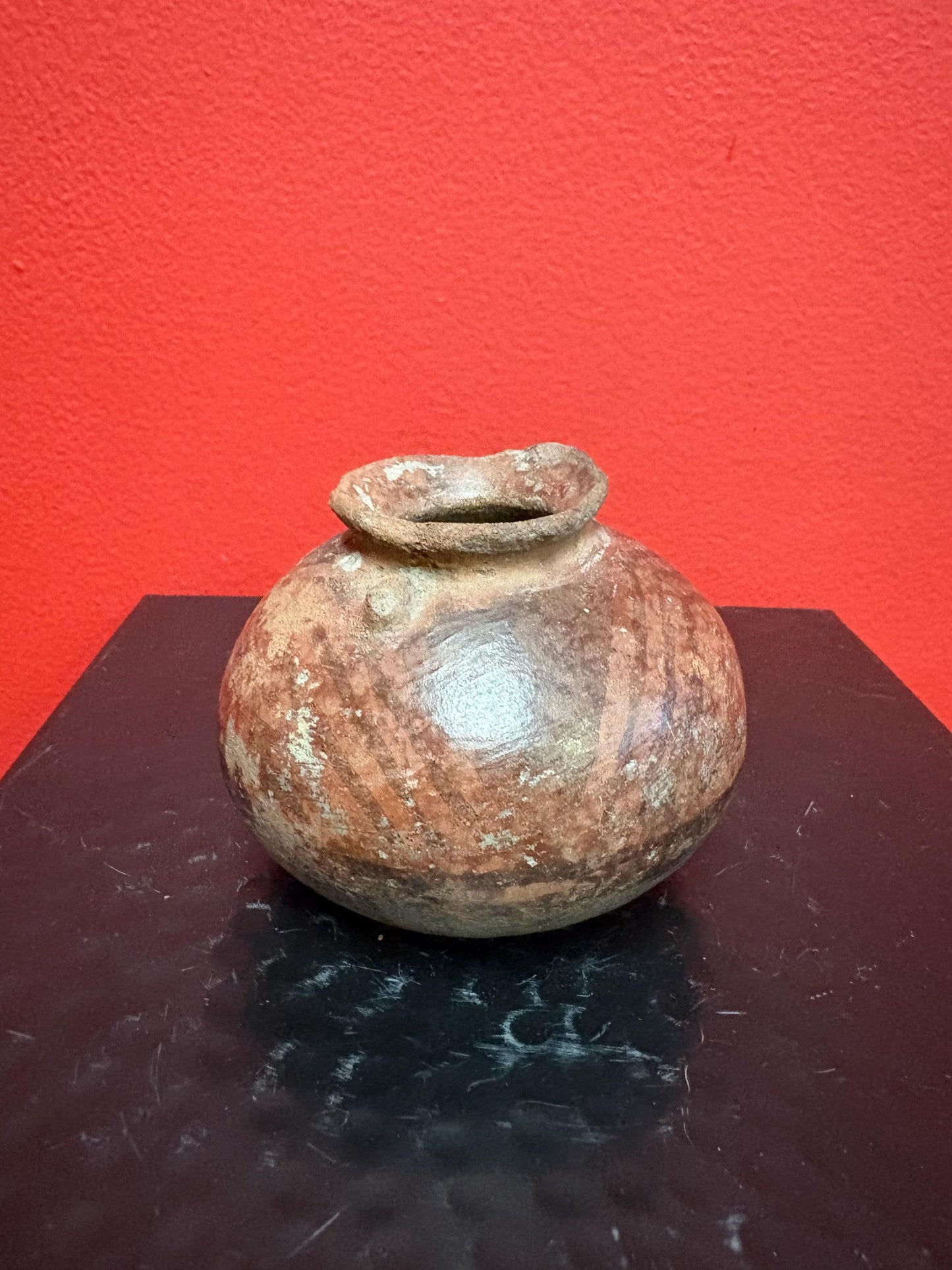 Fabulous 4 inch tall pre-Colombian authentic narino culture seed pot  as is  great value
