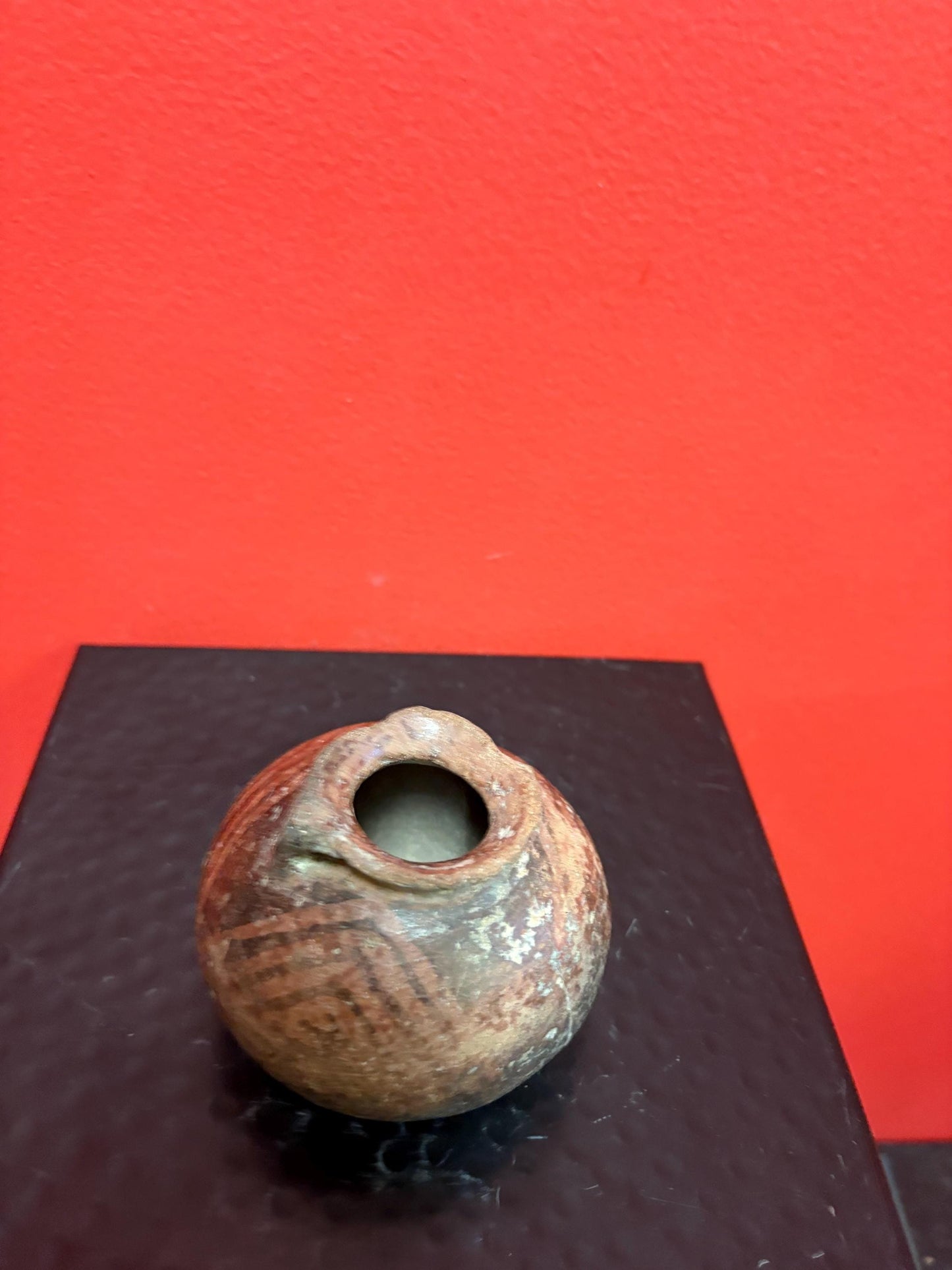 Fabulous 4 inch tall pre-Colombian authentic narino culture seed pot  as is  great value