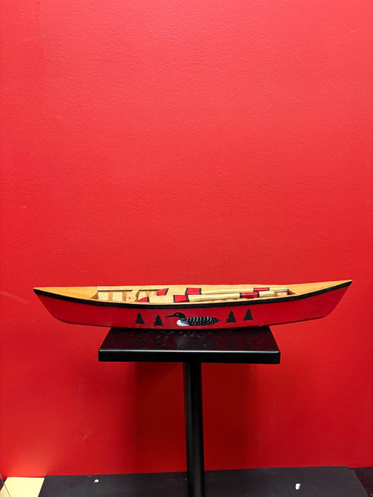 Indigenous first nations Canadian canoe with paddles  15 x 3 x 2 inches high - cool gift