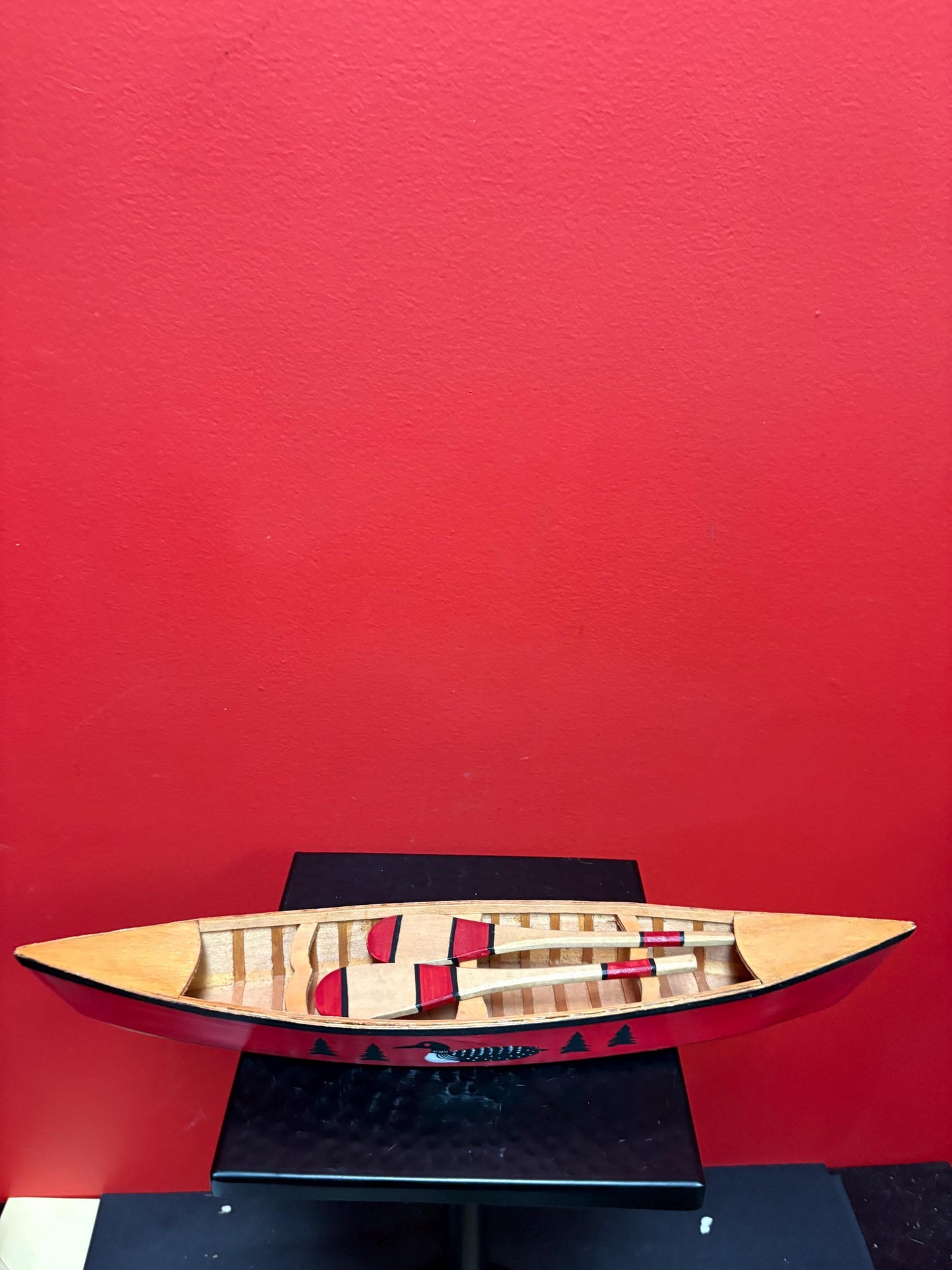Indigenous first nations Canadian canoe with paddles  15 x 3 x 2 inches high - cool gift