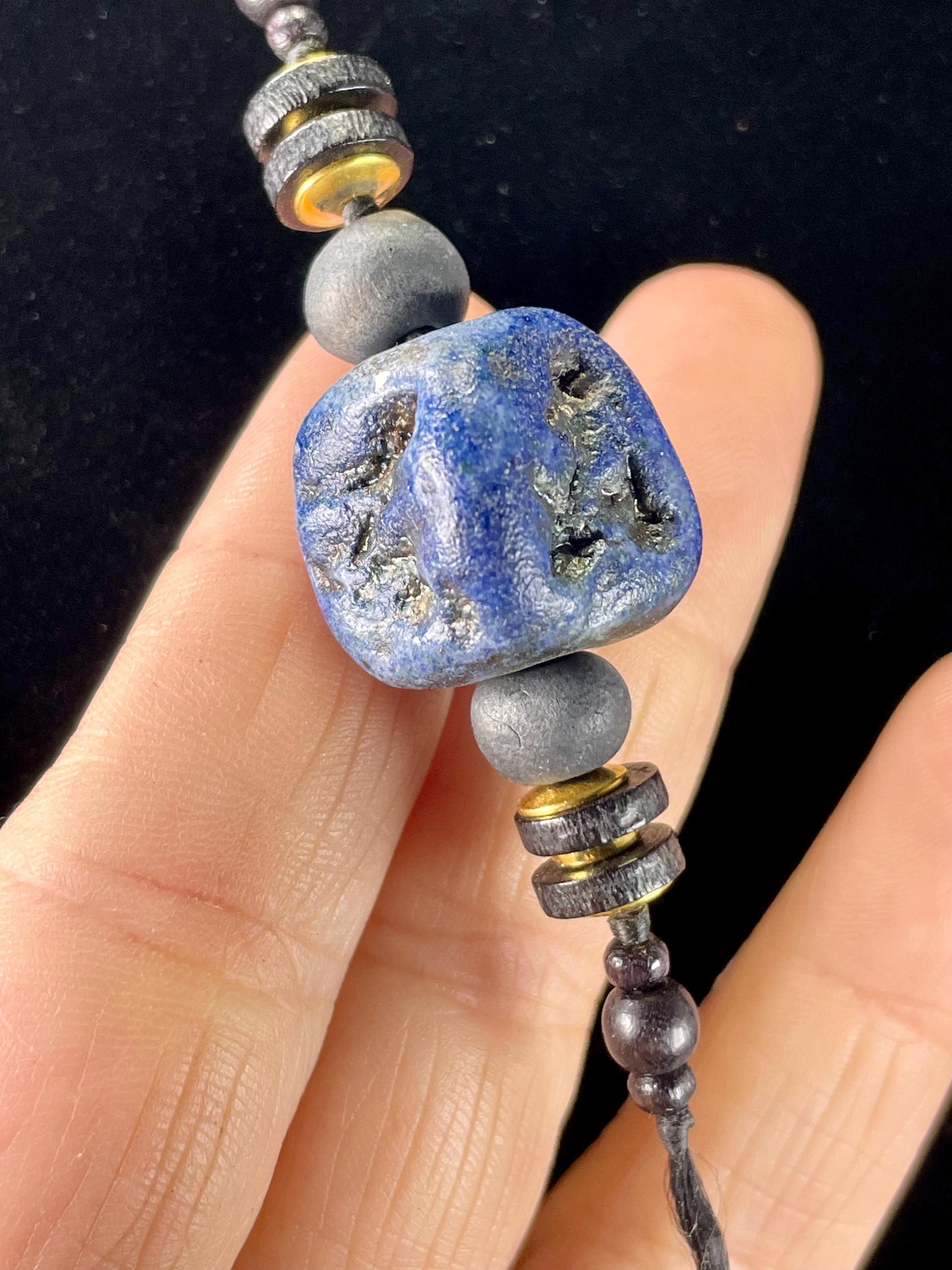 Unique Beaded Necklace with loop For Attachments