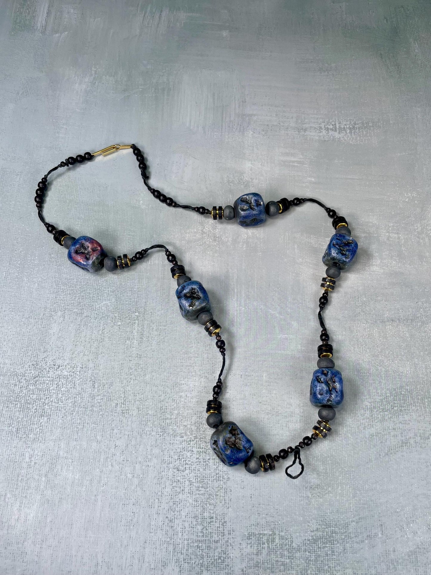 Unique Beaded Necklace with loop For Attachments