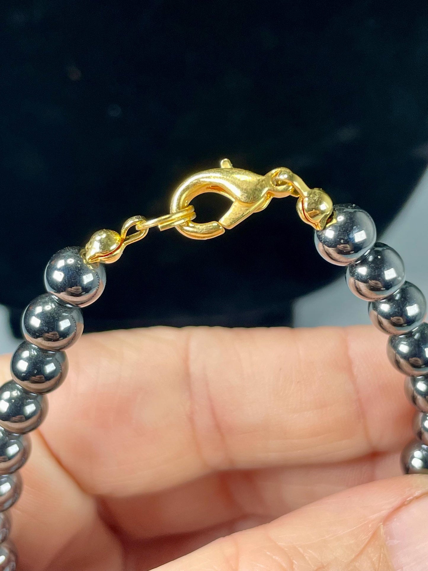 Hematite Beaded Necklace and Bracelet Set