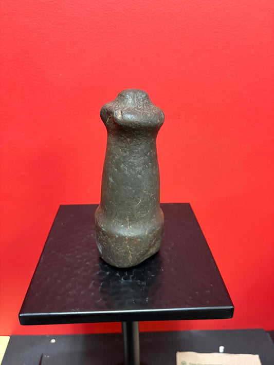 Beautiful 7 inch tall  indigenous first nations British Columbian old old old plummet stone tool  wonderful patina-  unique shape  phallic