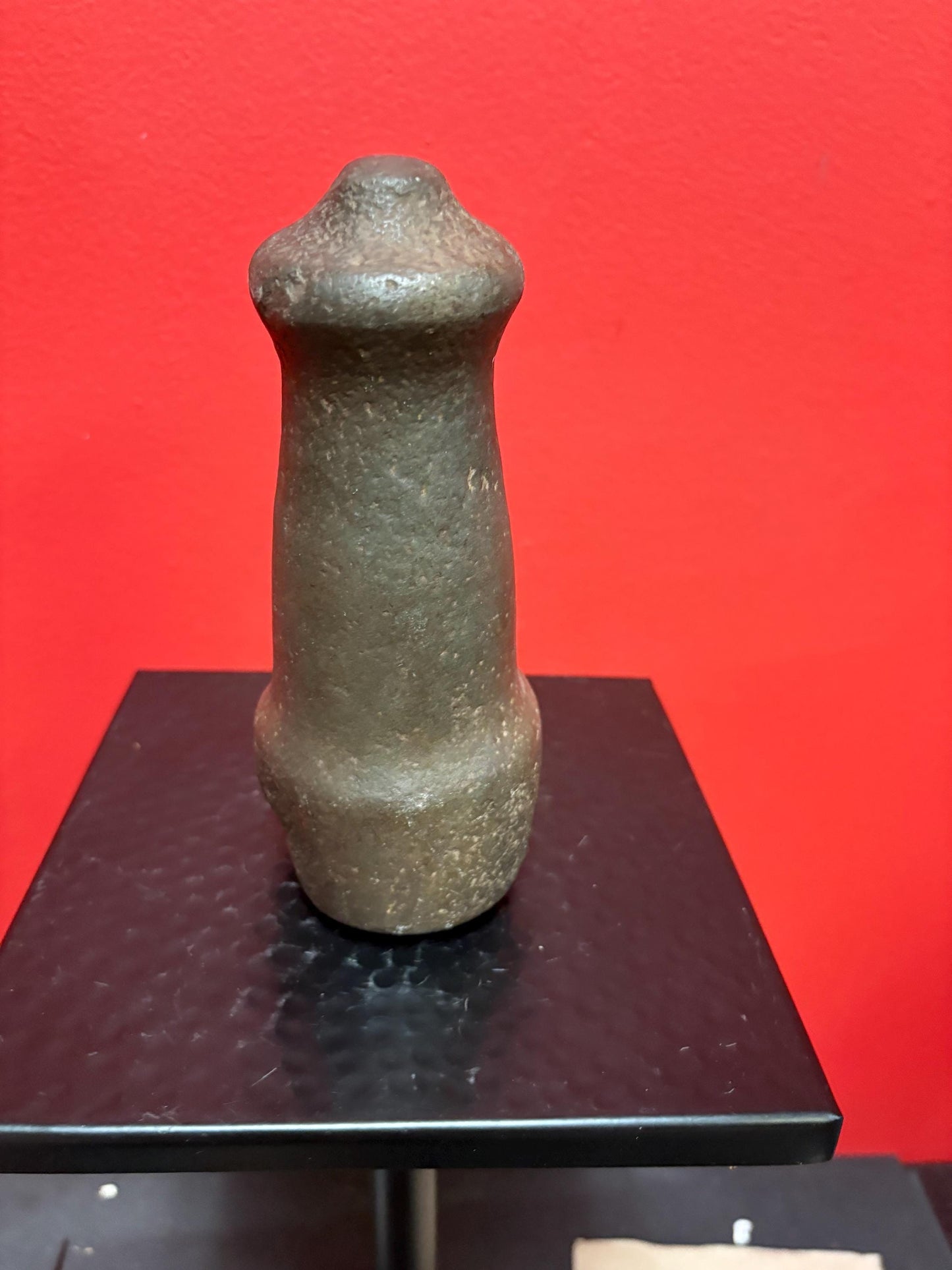 Beautiful 7 inch tall  indigenous first nations British Columbian old old old plummet stone tool  wonderful patina-  unique shape  phallic