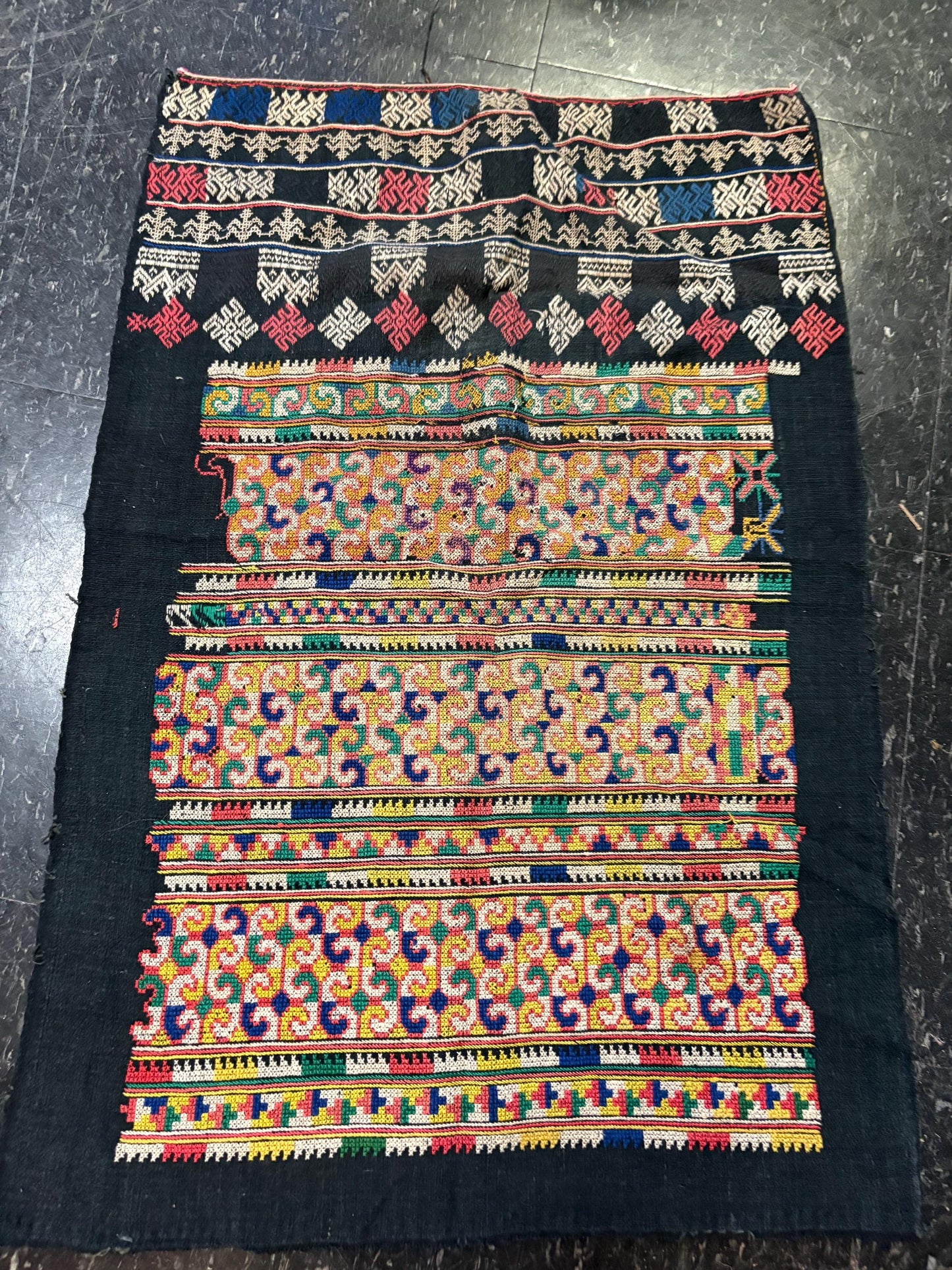 Beautiful 28 x 18 wide Asian handwoven textile  super quality and great value