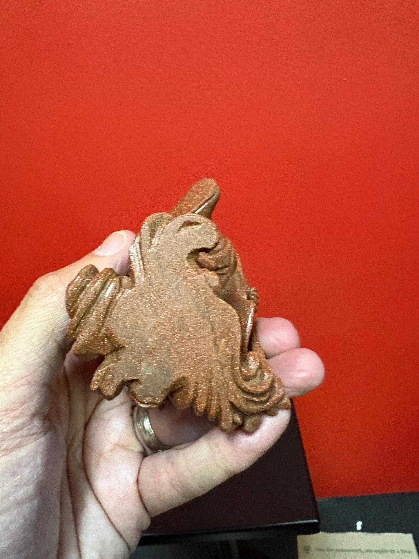 Beautiful antique 5 inch Chinese gold stone figure of a warrior  great condition and very unusual estate piece