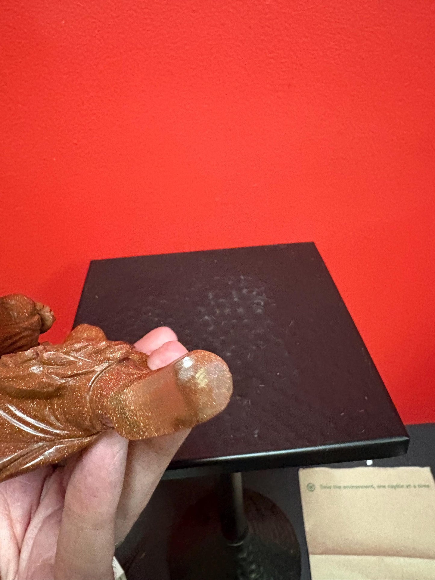 Beautiful antique 4 inch Chinese gold stone figure of a warrior  great condition and very unusual estate piece