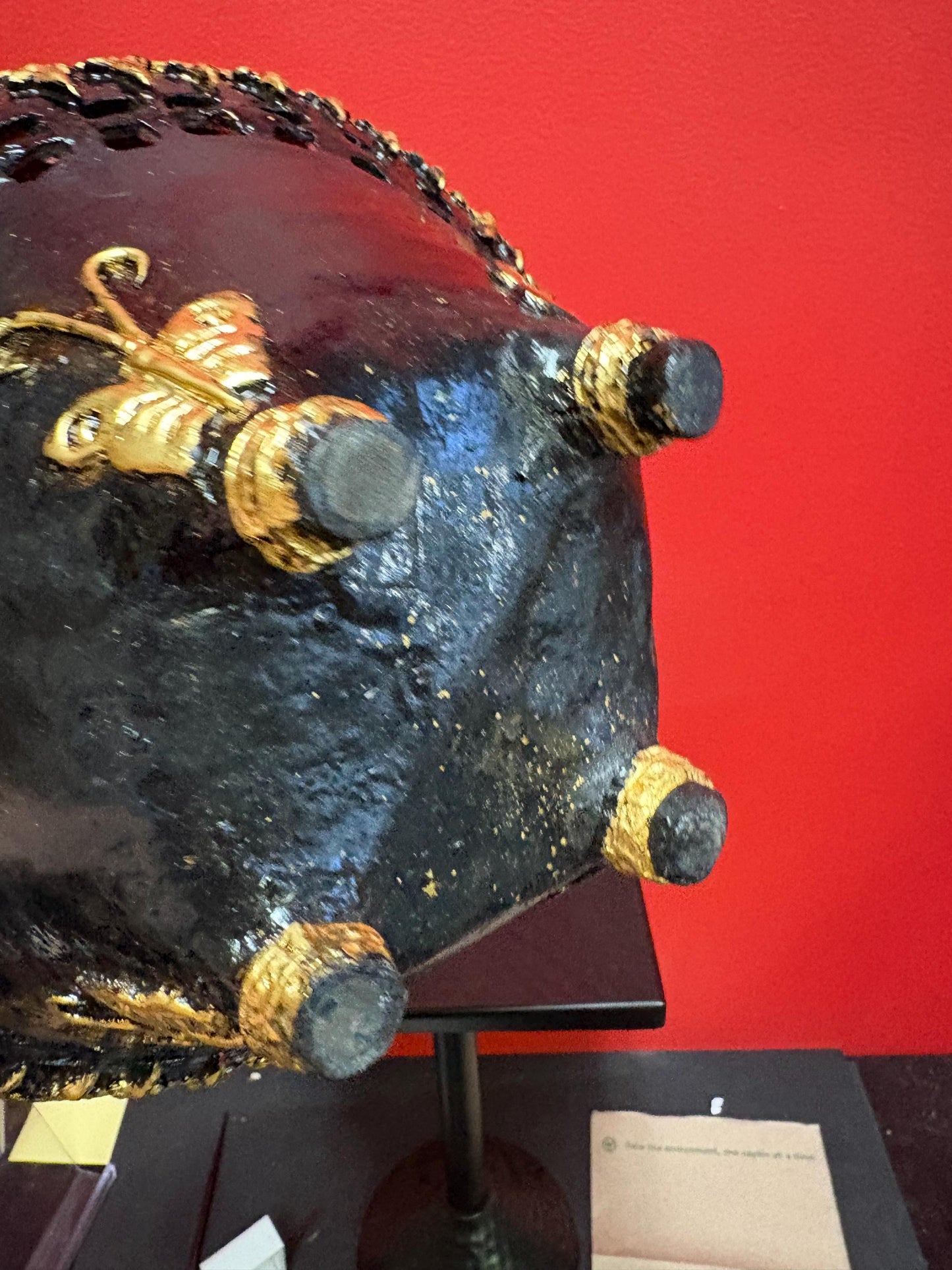 Stunning high quality 8 x 6 1/2“ high antique Burmese lacquer bowl or planter - in perfect condition  Wowzers