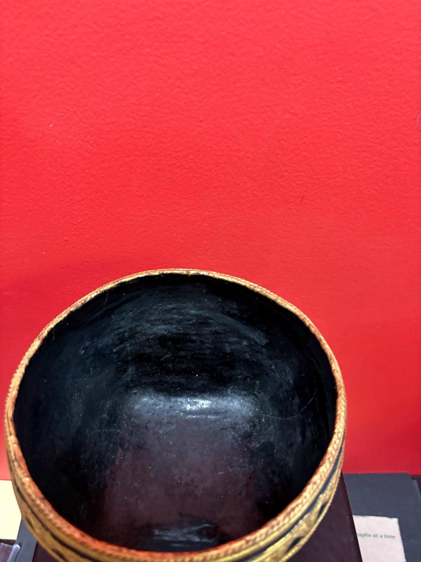 Beautiful 6 x 4 1/2 high Burmese lacquer bowl  great condition  antique beauty - Wowzers