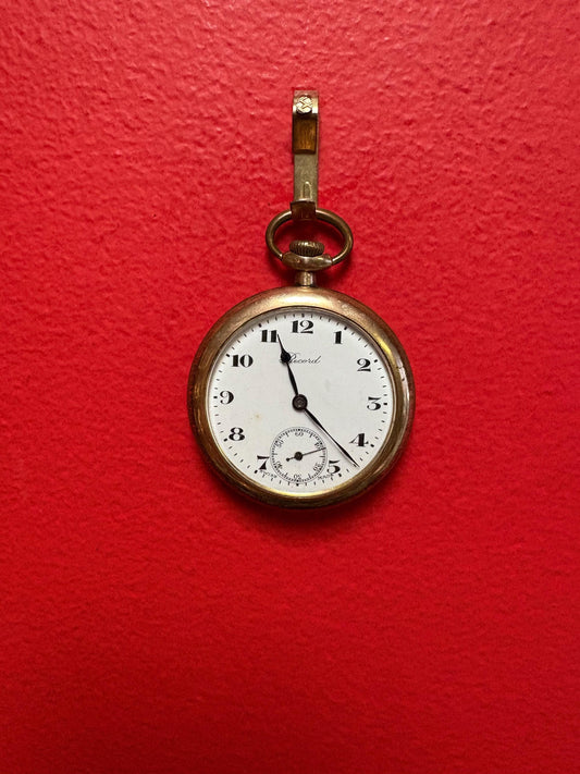 Lovely gold plated 2 1/4 inch pocket watch  as is  you open it you fix it  great deal