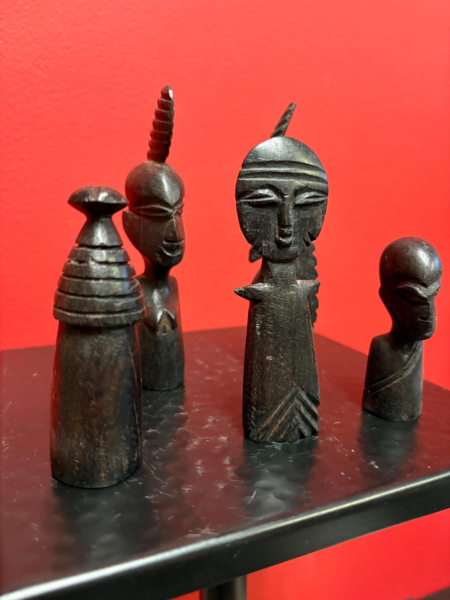 Lovely lot of older African Ebony wood statues  3 to 5 inches  price for all  great for resale or gifts - number 3