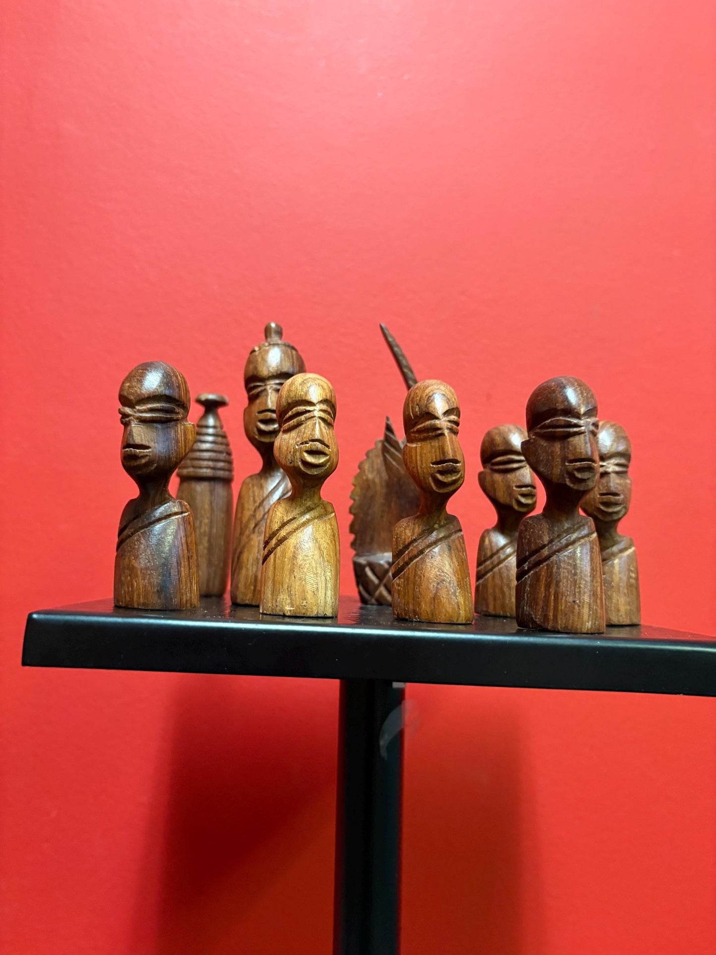 Lovely lot of older African wood statues  3 to 5 inches  price for all  great for resale or gifts - number 4