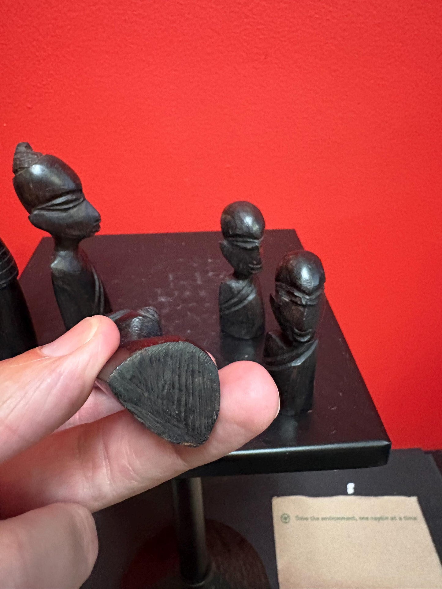 Lovely lot of older African wood statues  3 to 5 inches  price for all  great for resale or gifts - number 2