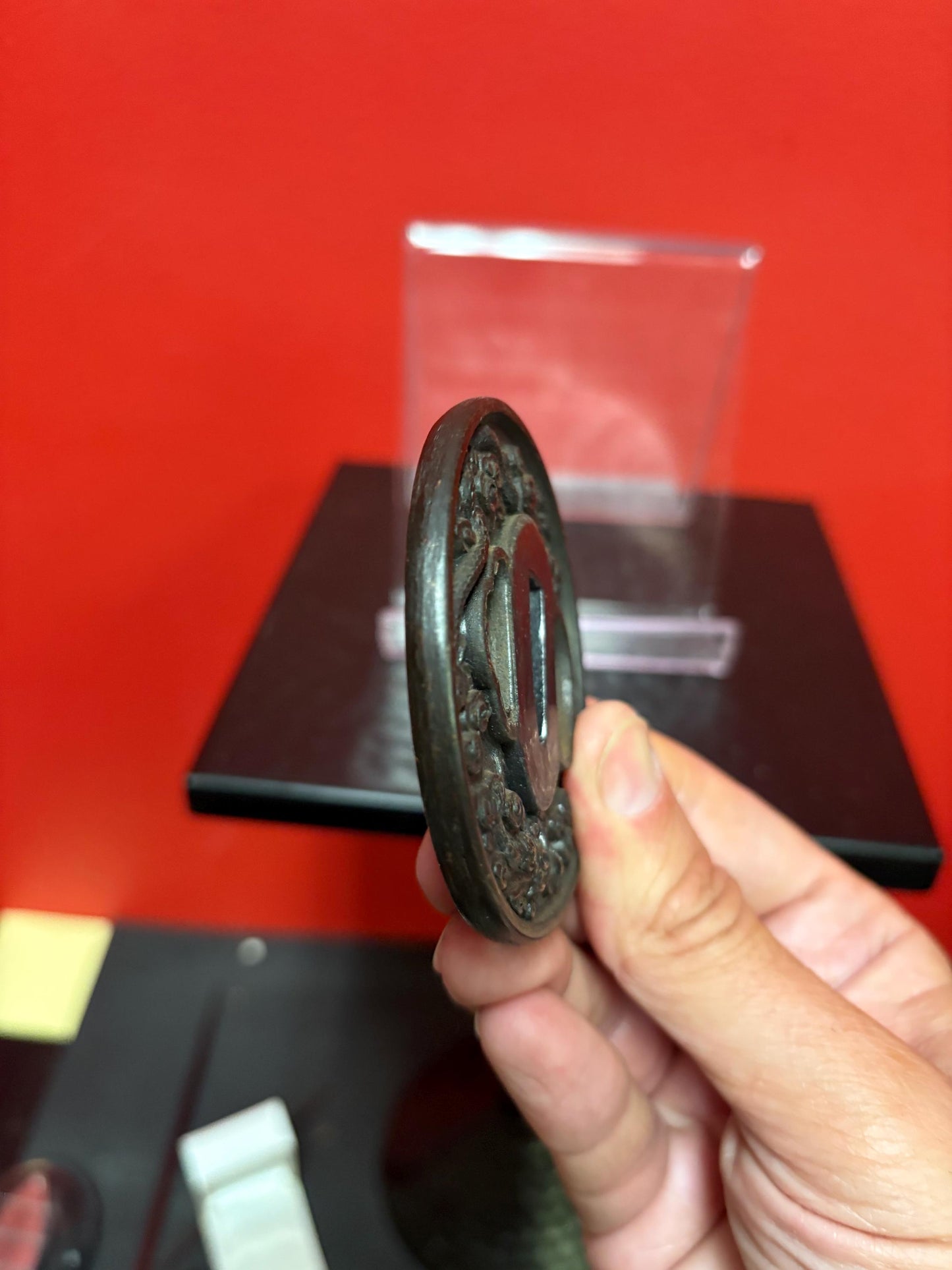 Beautiful Japanese samurai old metal tsuba - see photos for condition  approx 3 inches  from major estate collection - value priced -