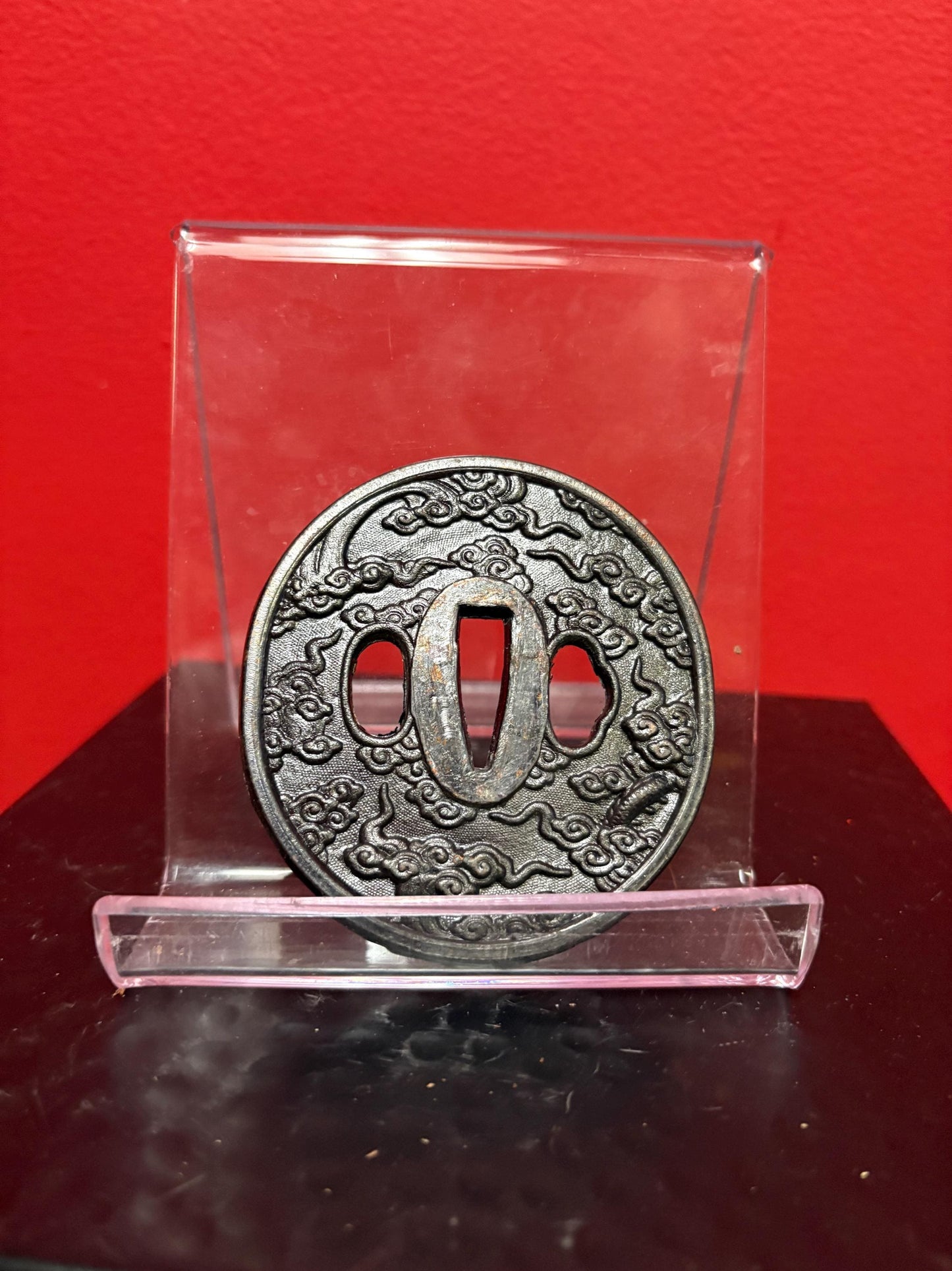 Beautiful Japanese samurai old metal tsuba - see photos for condition  approx 3 inches  from major estate collection - value priced -