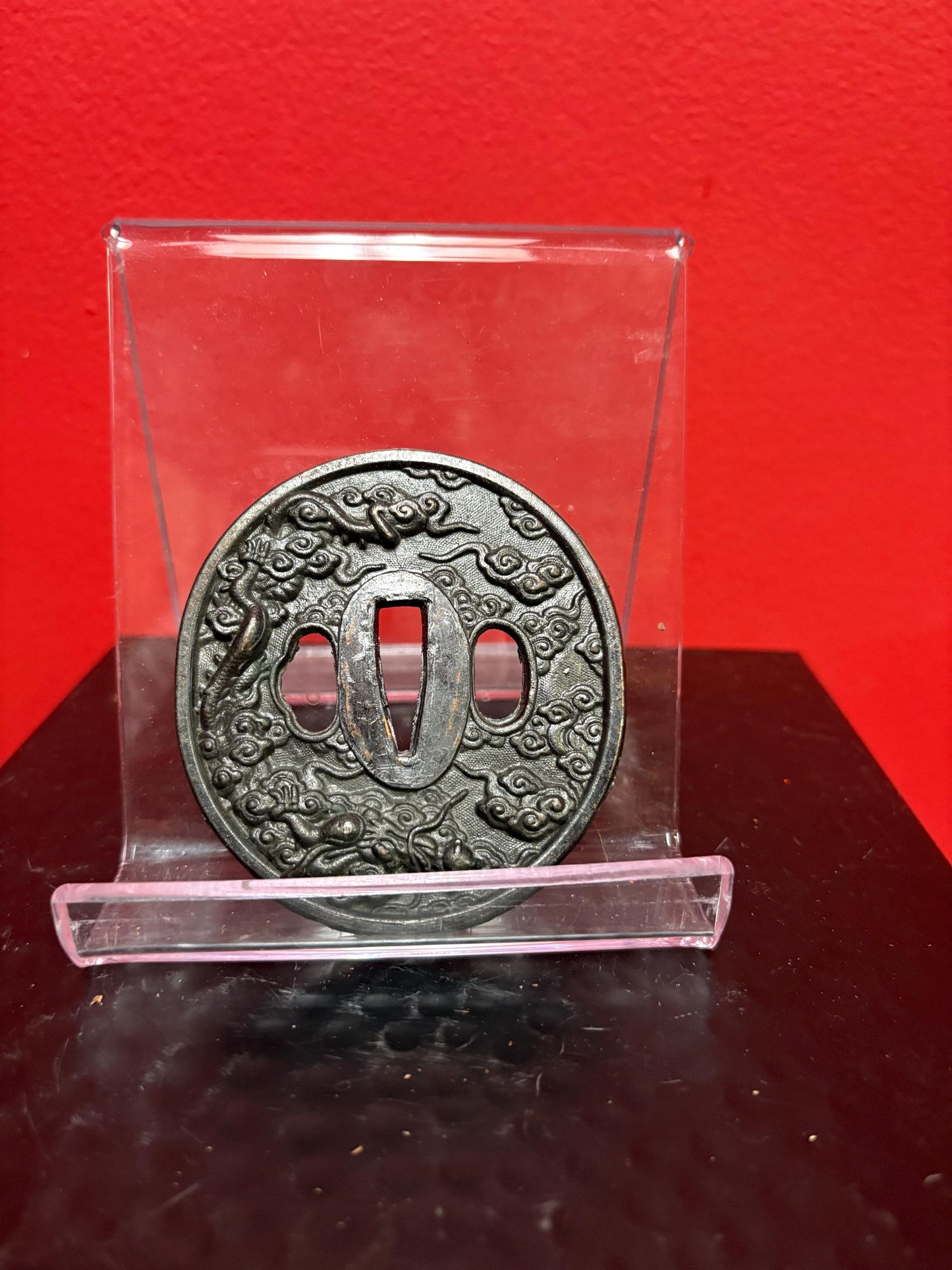 Beautiful Japanese samurai old metal tsuba - see photos for condition  approx 3 inches  from major estate collection - value priced -