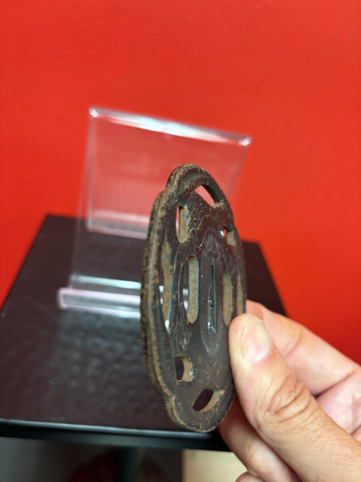 Beautiful Japanese samurai old metal tsuba - see photos for condition  approx 3 inches  from major estate collection - value priced -